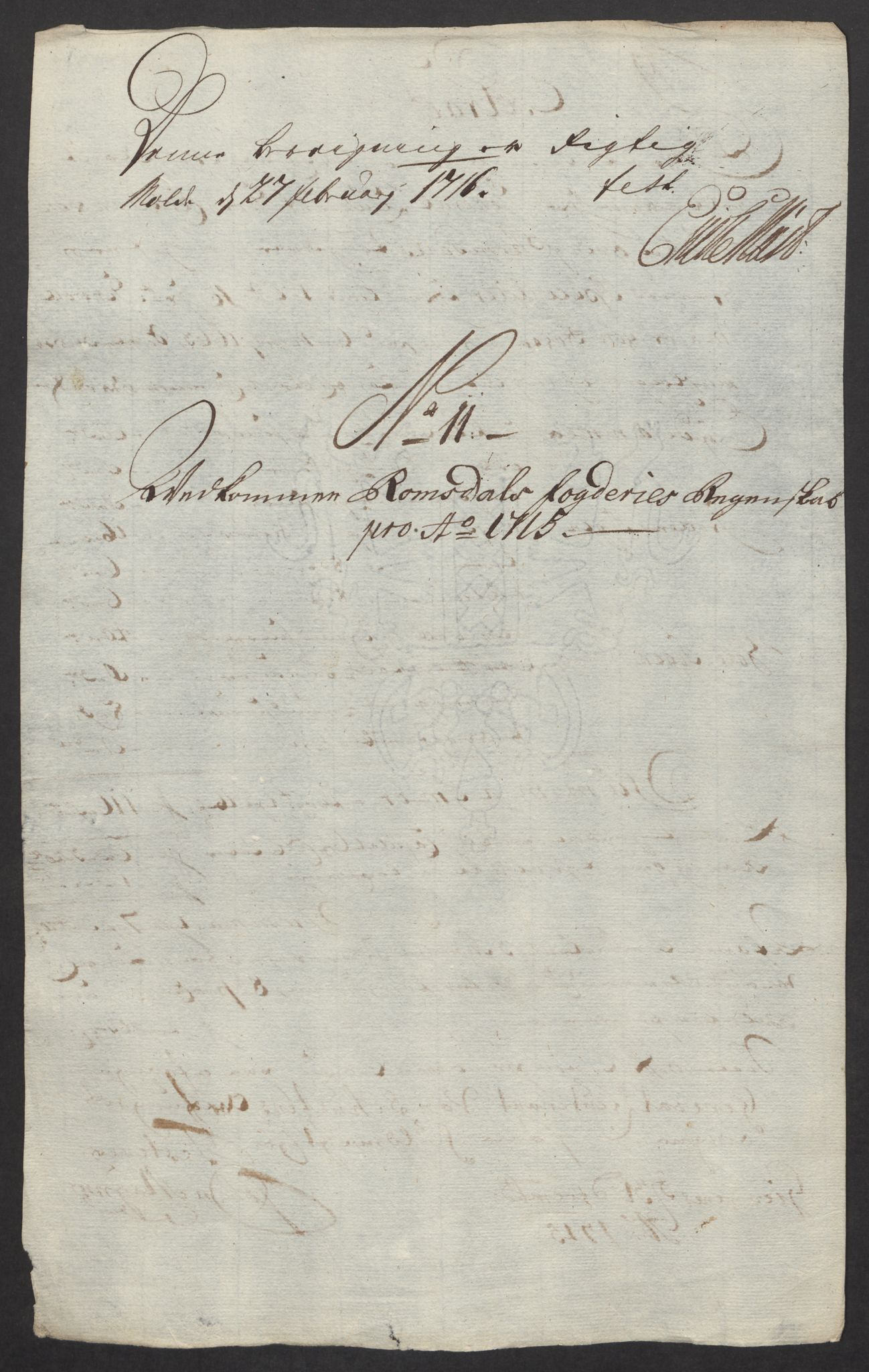 Rentekammeret inntil 1814, Reviderte regnskaper, Fogderegnskap, AV/RA-EA-4092/R55/L3663: Fogderegnskap Romsdal, 1715-1716, s. 123