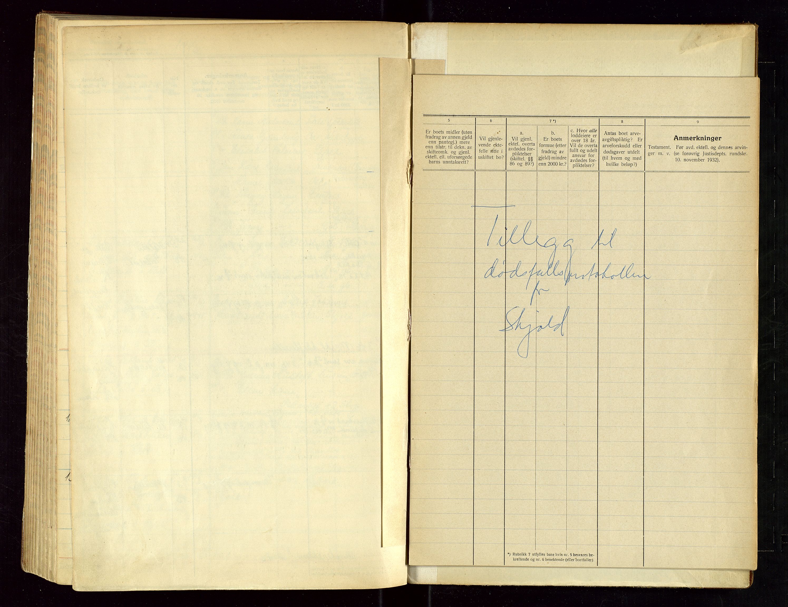 Skjold lensmannskontor, AV/SAST-A-100182/Gga/L0005: "Protokoll over anmeldte dødsfall i Skjold lensmannsdistrikt", 1934-1946