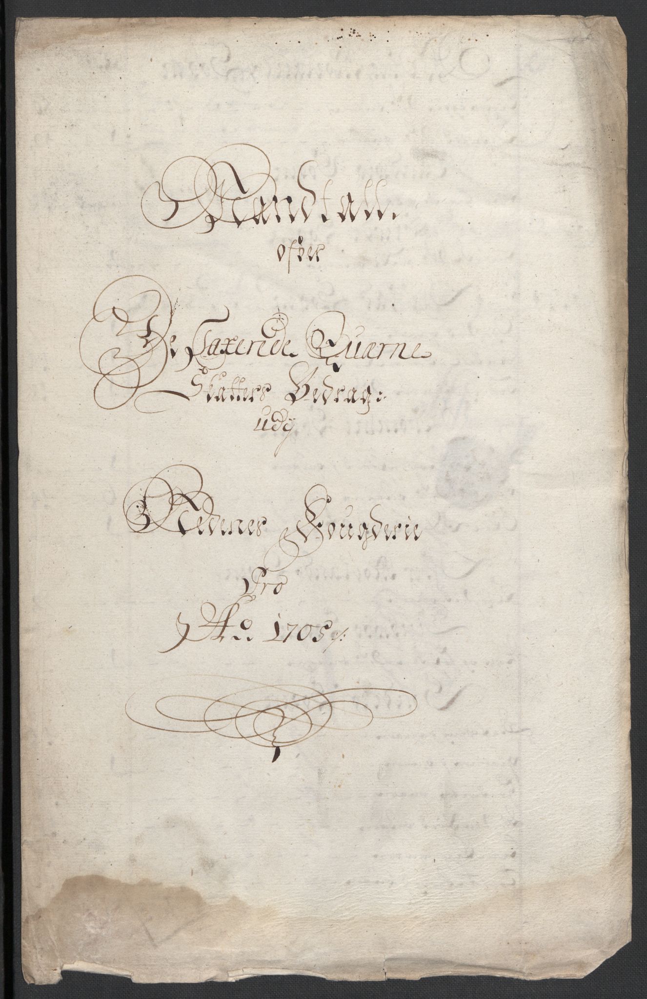 Rentekammeret inntil 1814, Reviderte regnskaper, Fogderegnskap, AV/RA-EA-4092/R39/L2317: Fogderegnskap Nedenes, 1704-1705, s. 435