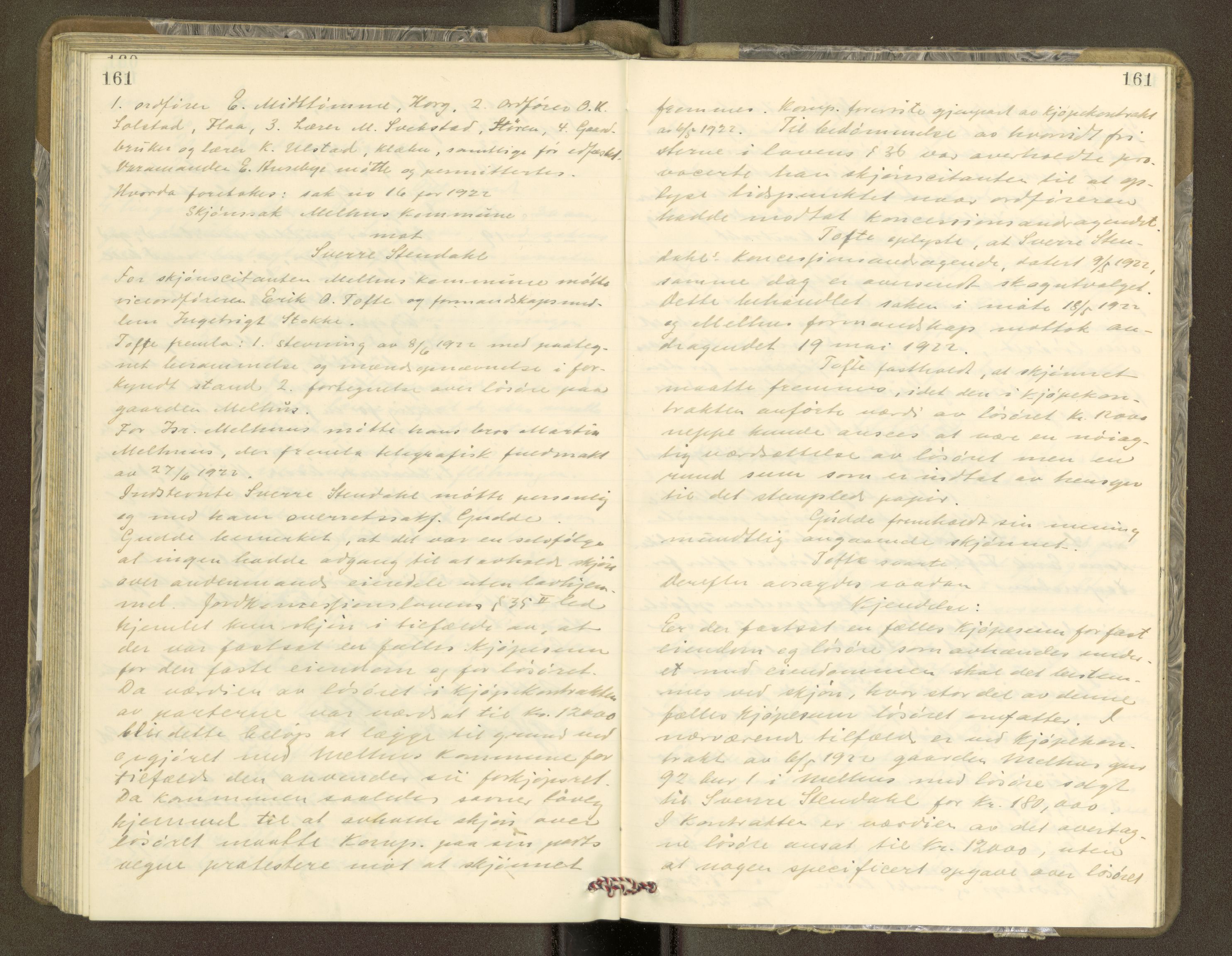 Gauldal sorenskriveri, AV/SAT-A-0014/1/1/1B/L0014: Ekstrarettsprotokoller, 1918-1923, s. 161