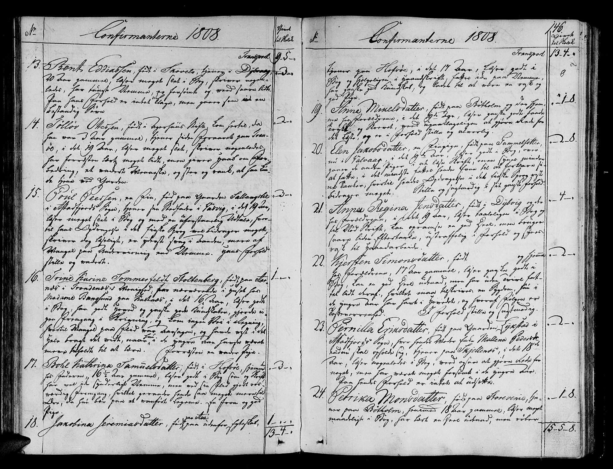 Tranøy sokneprestkontor, AV/SATØ-S-1313/I/Ia/Iaa/L0003kirke: Ministerialbok nr. 3, 1807-1820, s. 146