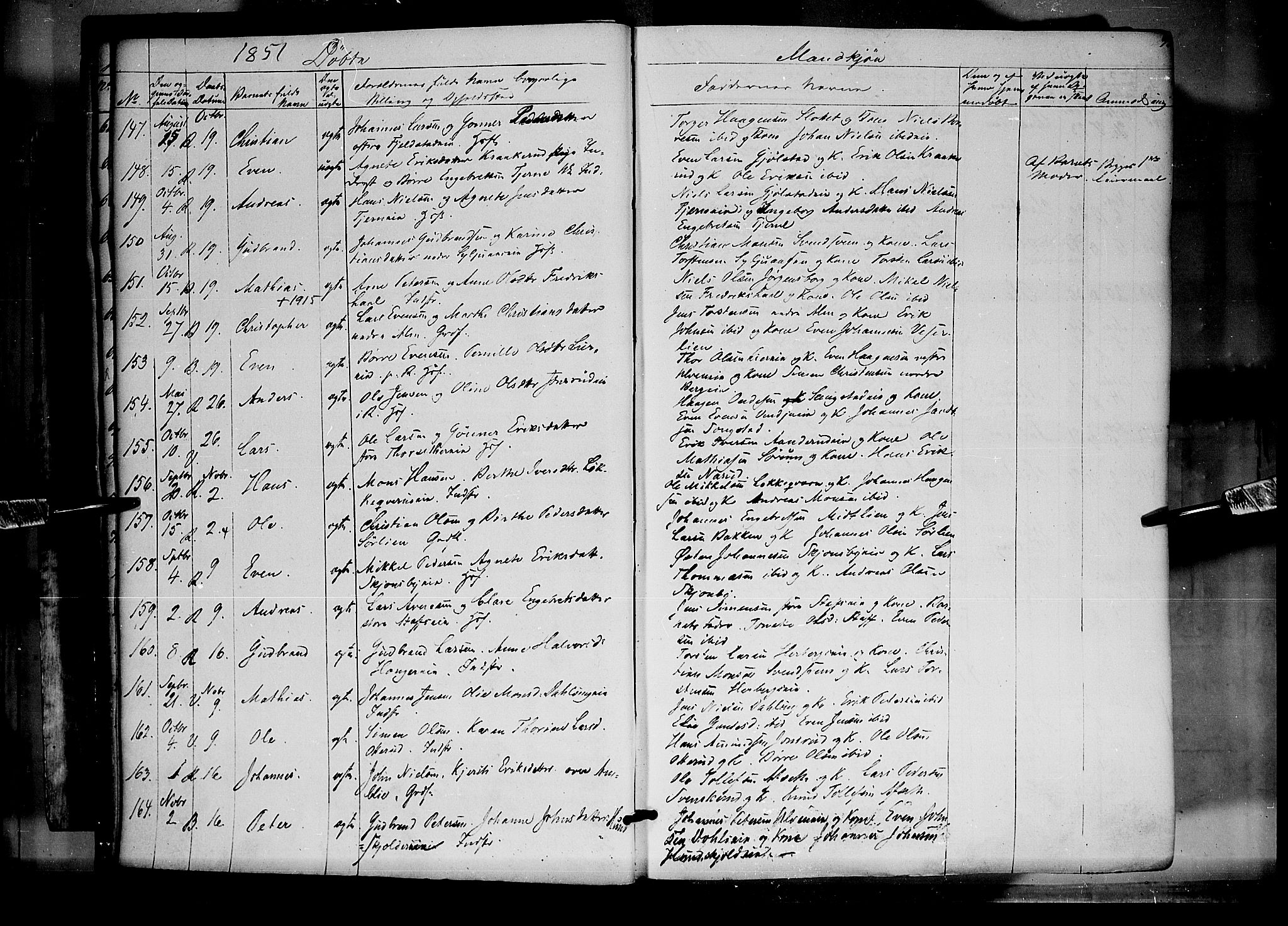 Ringsaker prestekontor, AV/SAH-PREST-014/K/Ka/L0009: Ministerialbok nr. 9, 1850-1860, s. 9