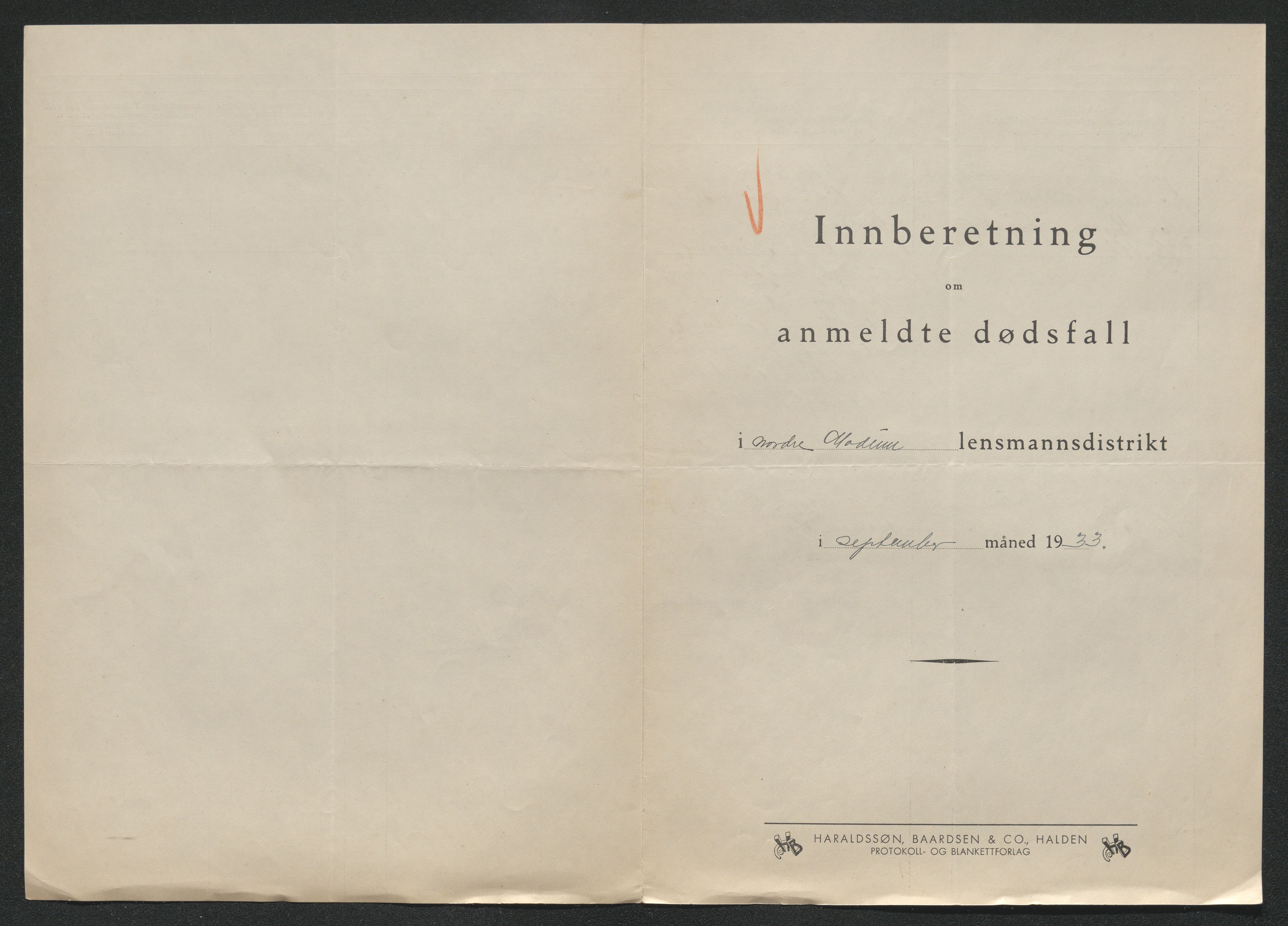 Eiker, Modum og Sigdal sorenskriveri, AV/SAKO-A-123/H/Ha/Hab/L0048: Dødsfallsmeldinger, 1933, s. 722