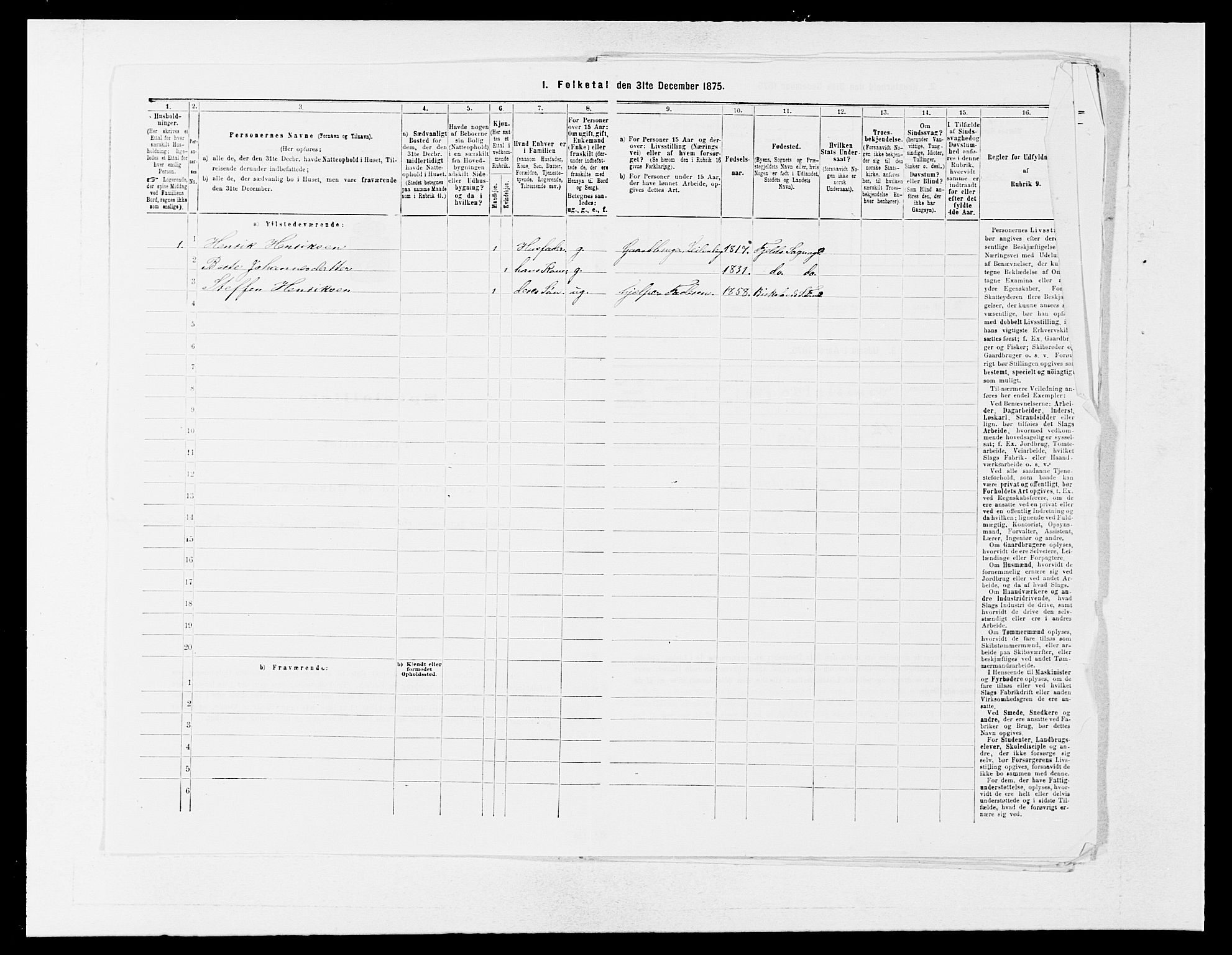 SAB, Folketelling 1875 for 1249P Fana prestegjeld, 1875, s. 317