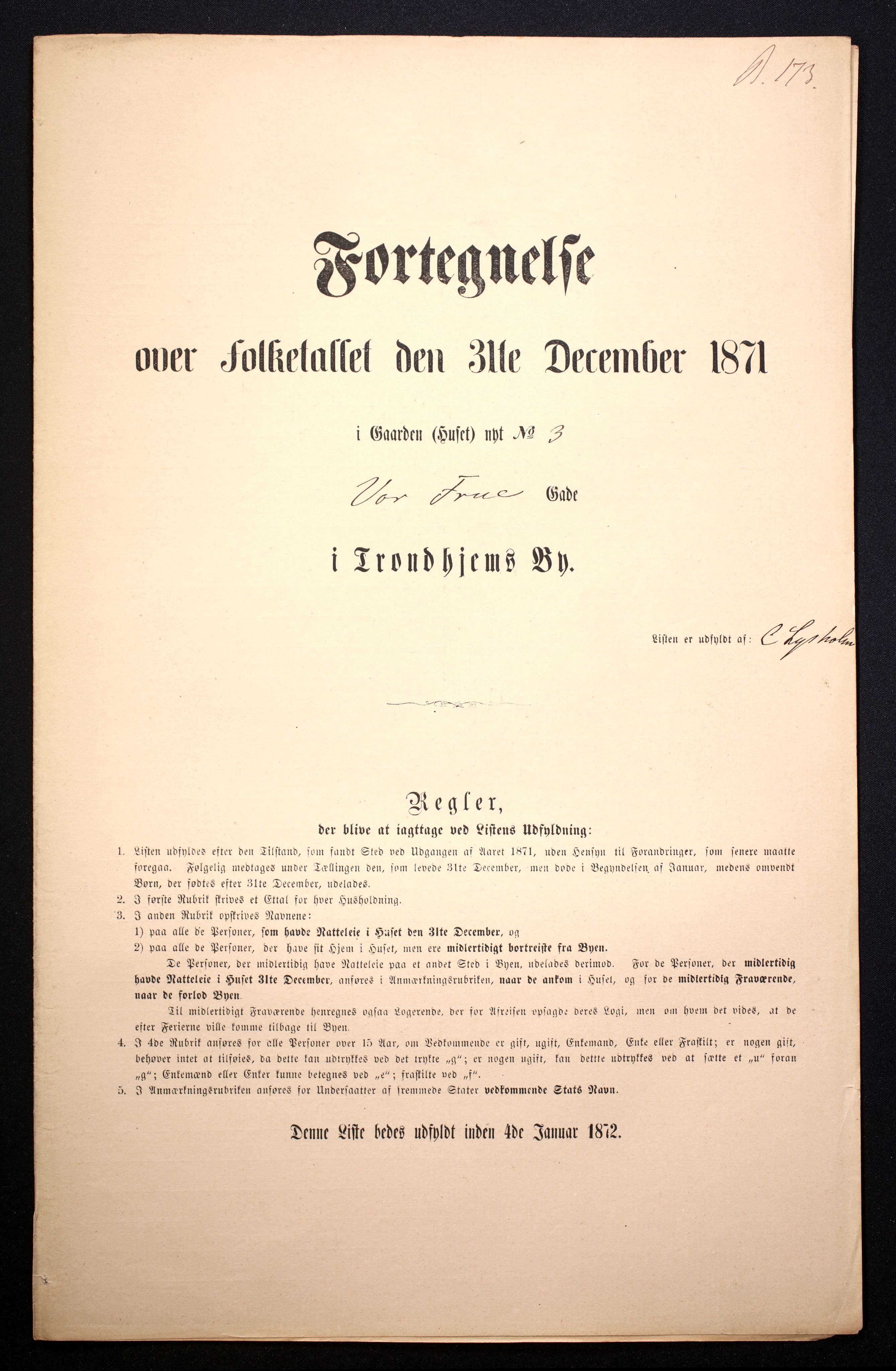 RA, Folketelling 1871 for 1601 Trondheim kjøpstad, 1870-1871, s. 1120