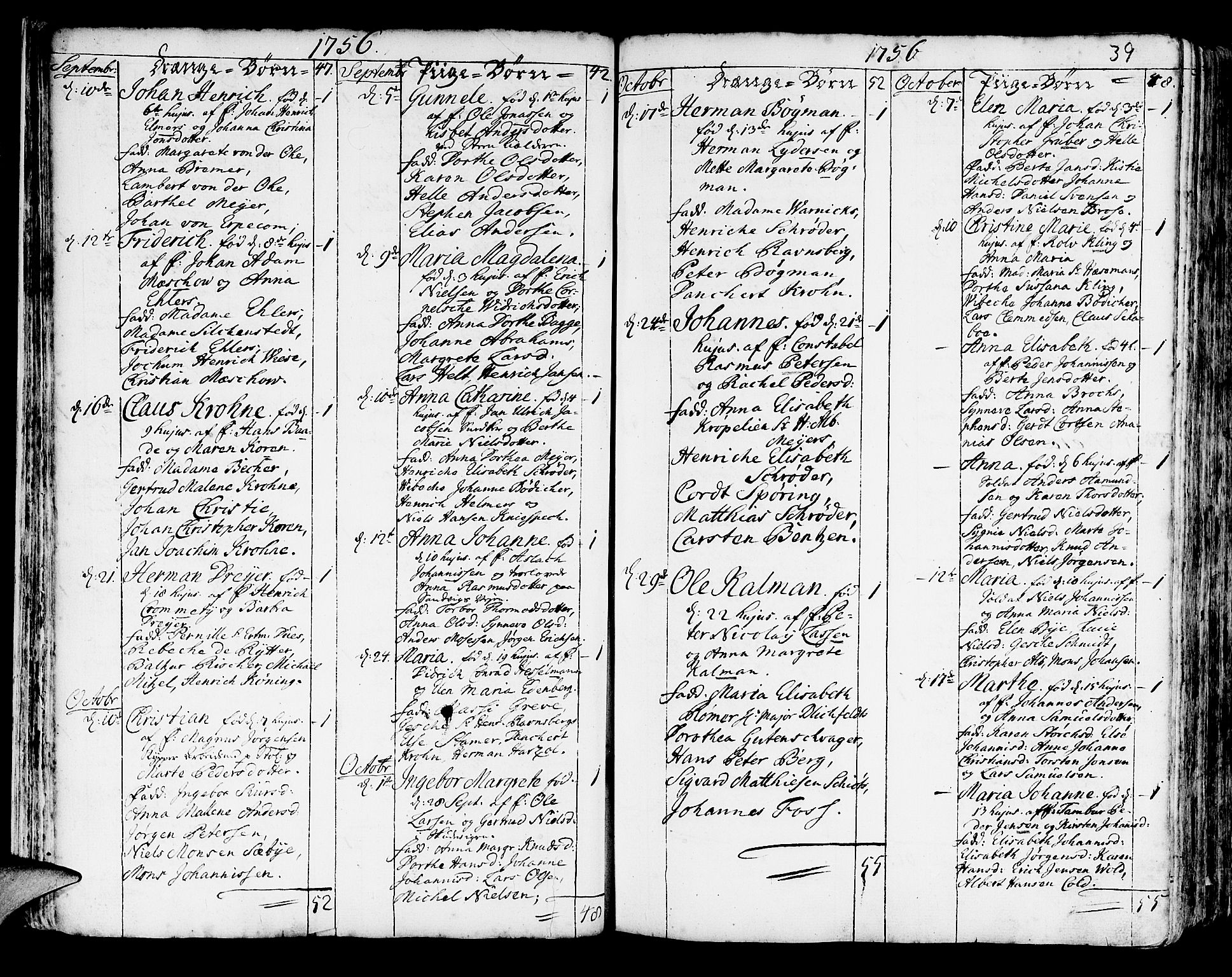 Korskirken sokneprestembete, SAB/A-76101/H/Haa/L0005: Ministerialbok nr. A 5, 1751-1789, s. 39