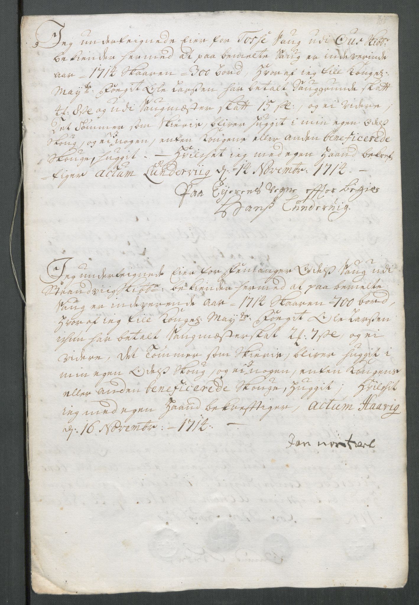 Rentekammeret inntil 1814, Reviderte regnskaper, Fogderegnskap, AV/RA-EA-4092/R48/L2990: Fogderegnskap Sunnhordland og Hardanger, 1714, s. 127