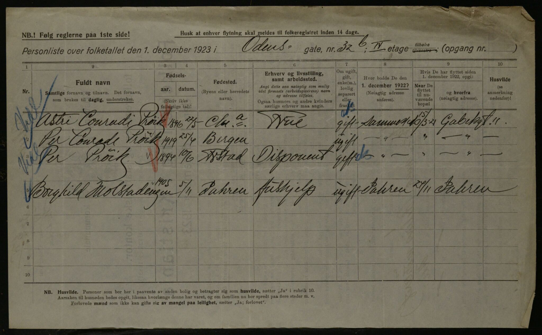 OBA, Kommunal folketelling 1.12.1923 for Kristiania, 1923, s. 82424