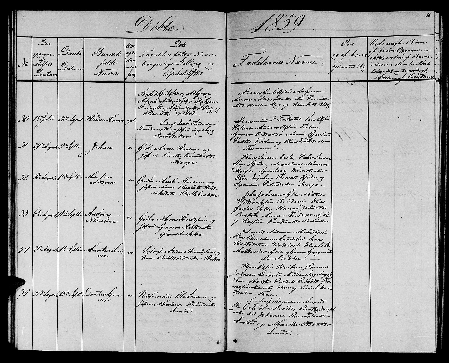 Ministerialprotokoller, klokkerbøker og fødselsregistre - Møre og Romsdal, AV/SAT-A-1454/501/L0015: Klokkerbok nr. 501C01, 1854-1867, s. 26
