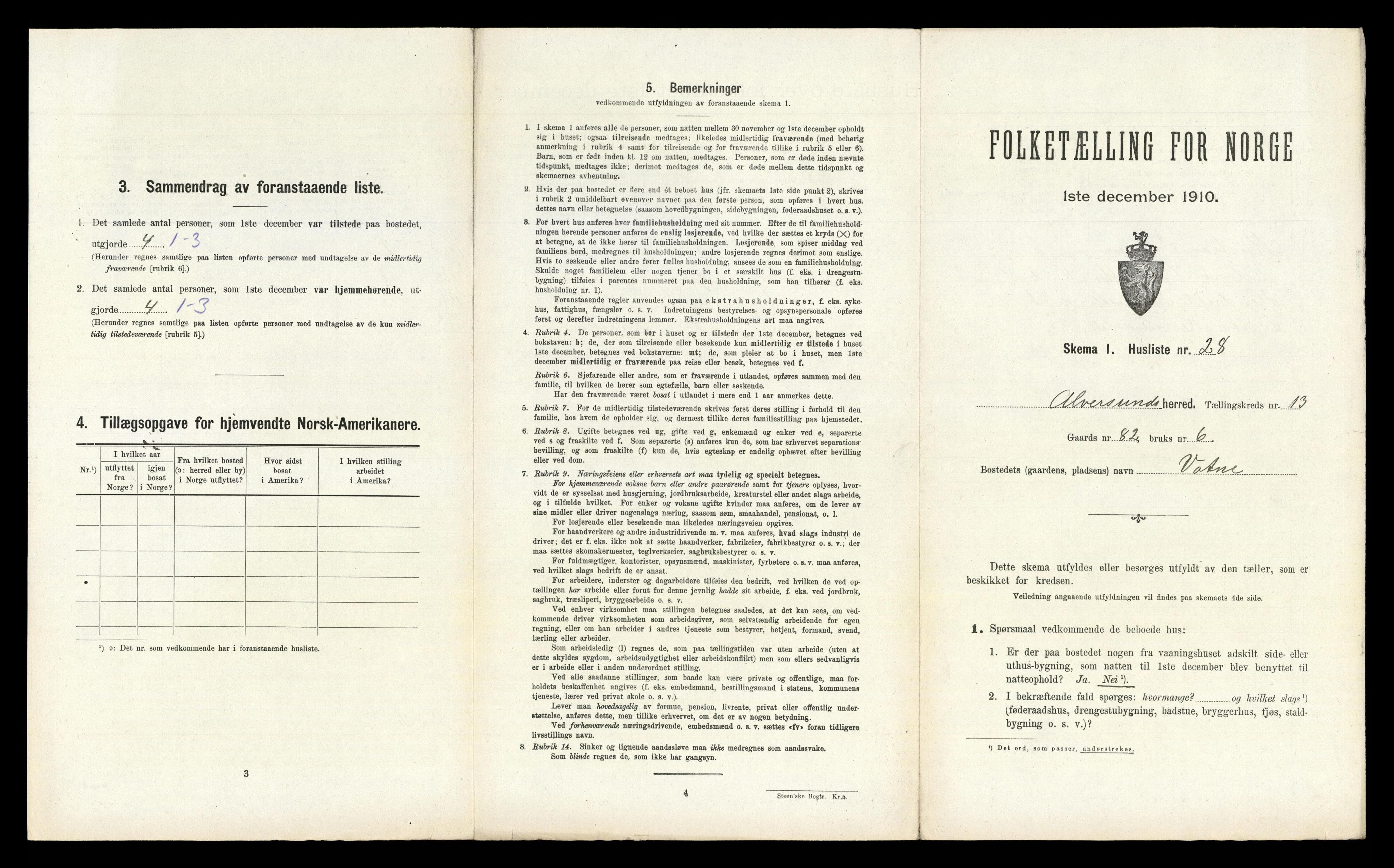 RA, Folketelling 1910 for 1257 Alversund herred, 1910, s. 960