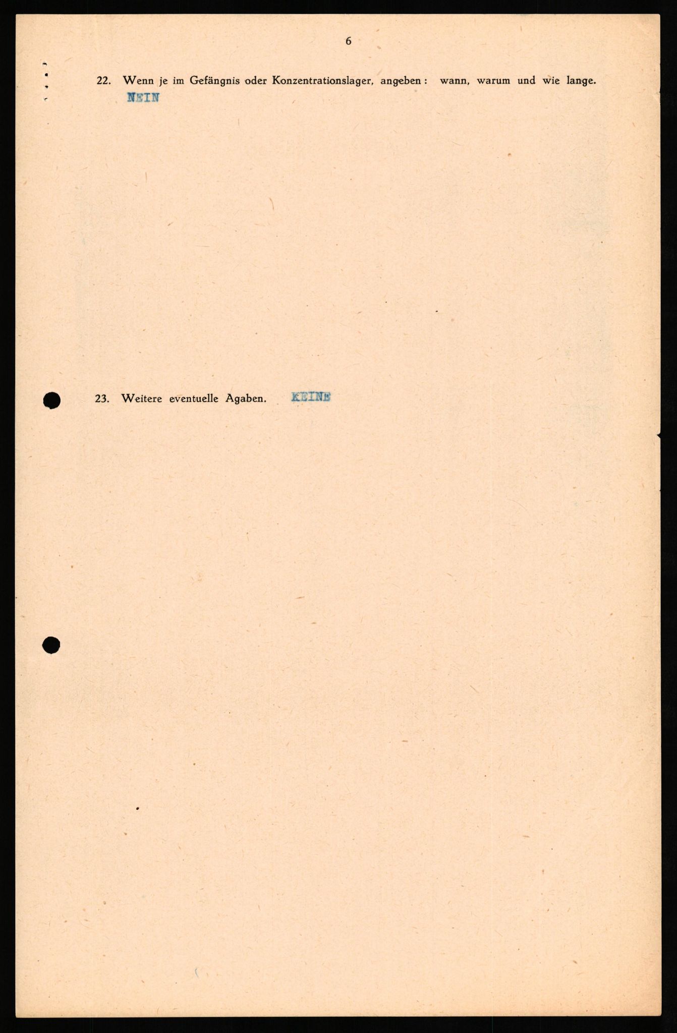 Forsvaret, Forsvarets overkommando II, RA/RAFA-3915/D/Db/L0029: CI Questionaires. Tyske okkupasjonsstyrker i Norge. Tyskere., 1945-1946, s. 226