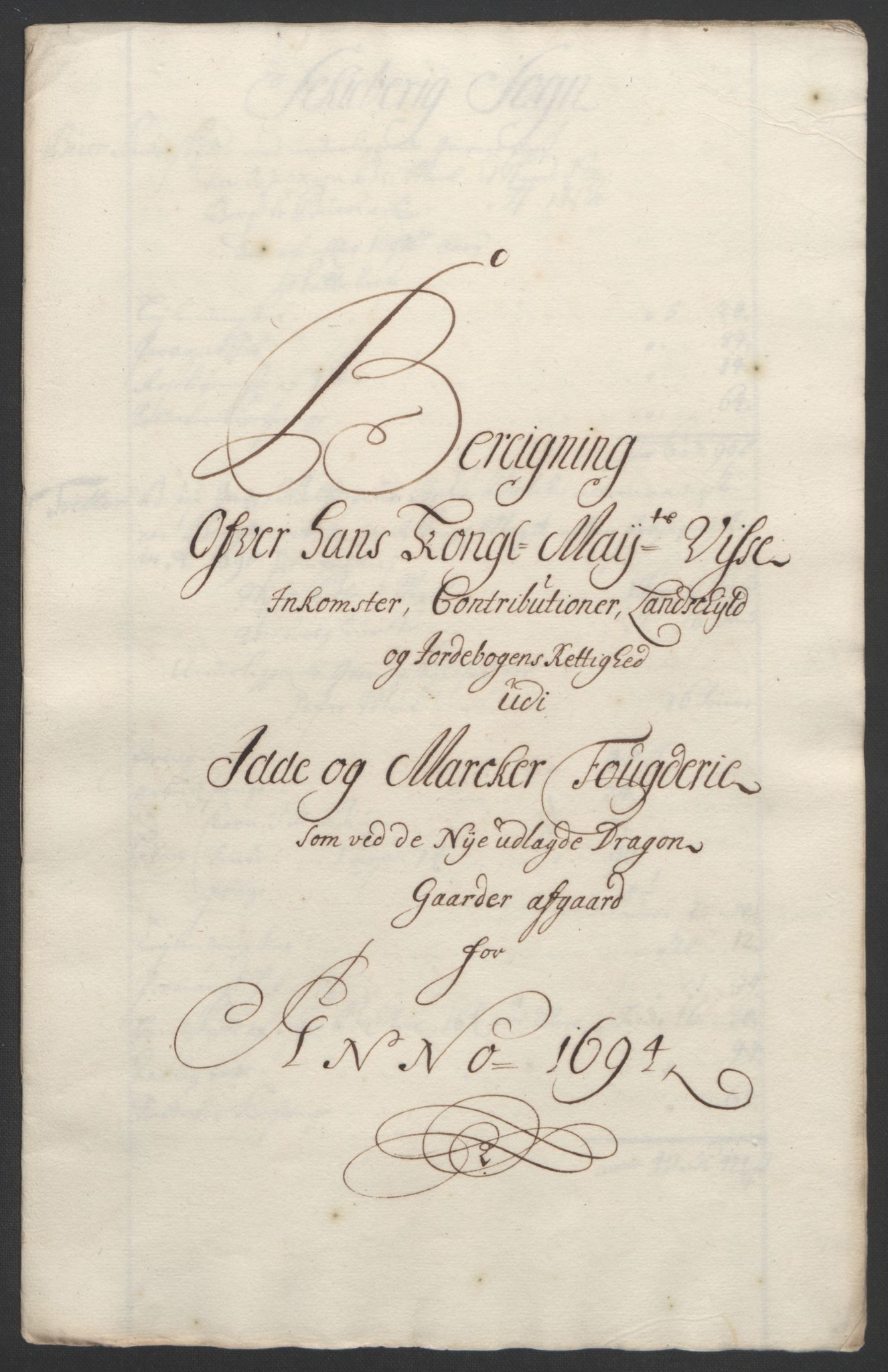 Rentekammeret inntil 1814, Reviderte regnskaper, Fogderegnskap, RA/EA-4092/R01/L0012: Fogderegnskap Idd og Marker, 1694-1695, s. 130