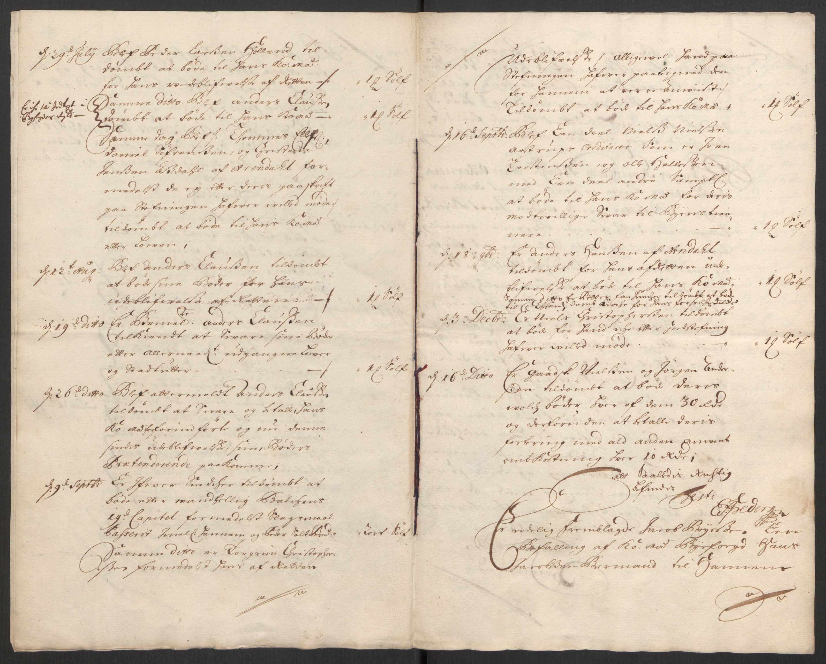 Rentekammeret inntil 1814, Reviderte regnskaper, Byregnskaper, AV/RA-EA-4066/R/Rm/L0285: [M18] Sikt og sakefall, 1681-1718, s. 62