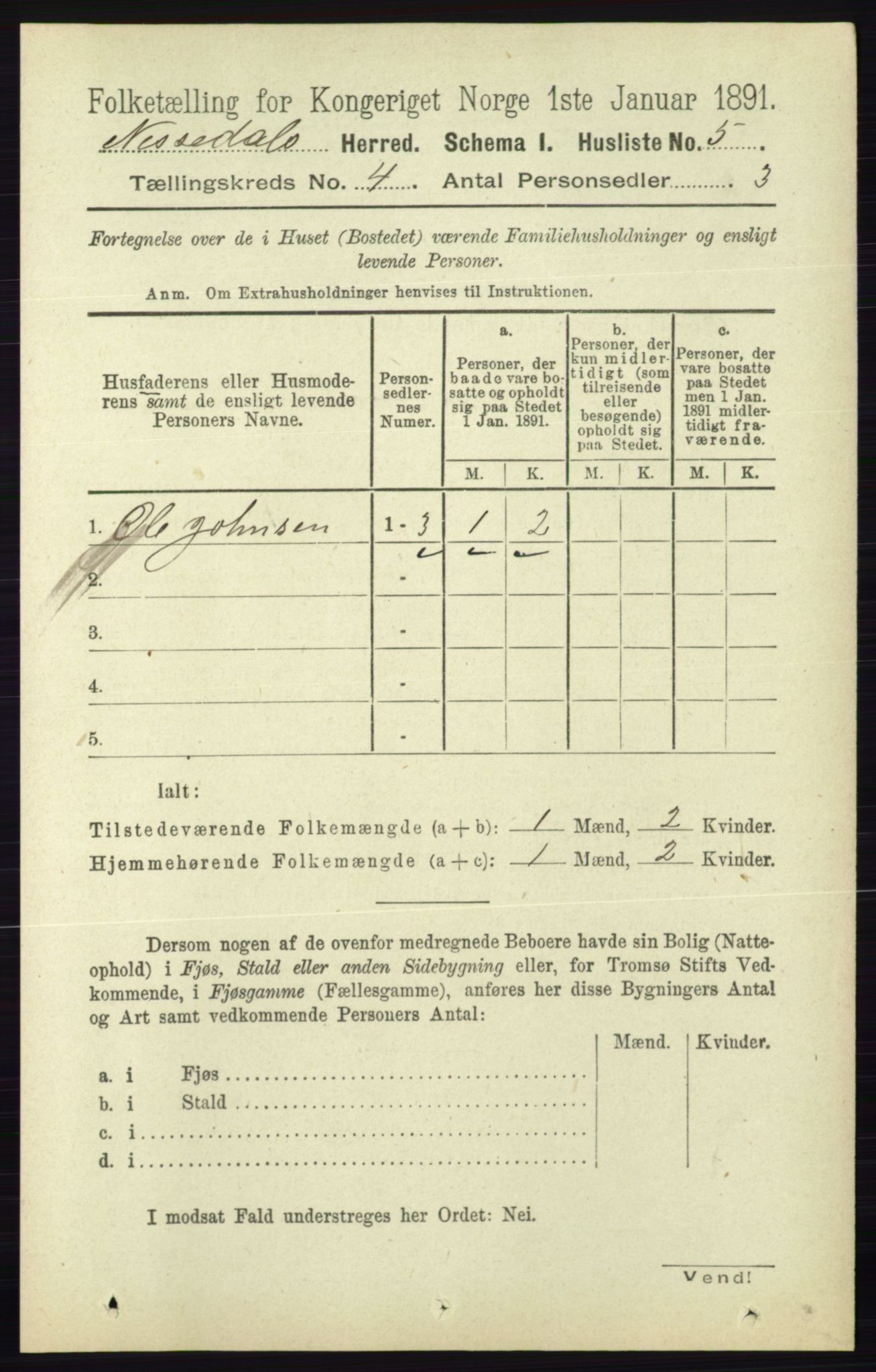 RA, Folketelling 1891 for 0830 Nissedal herred, 1891, s. 834