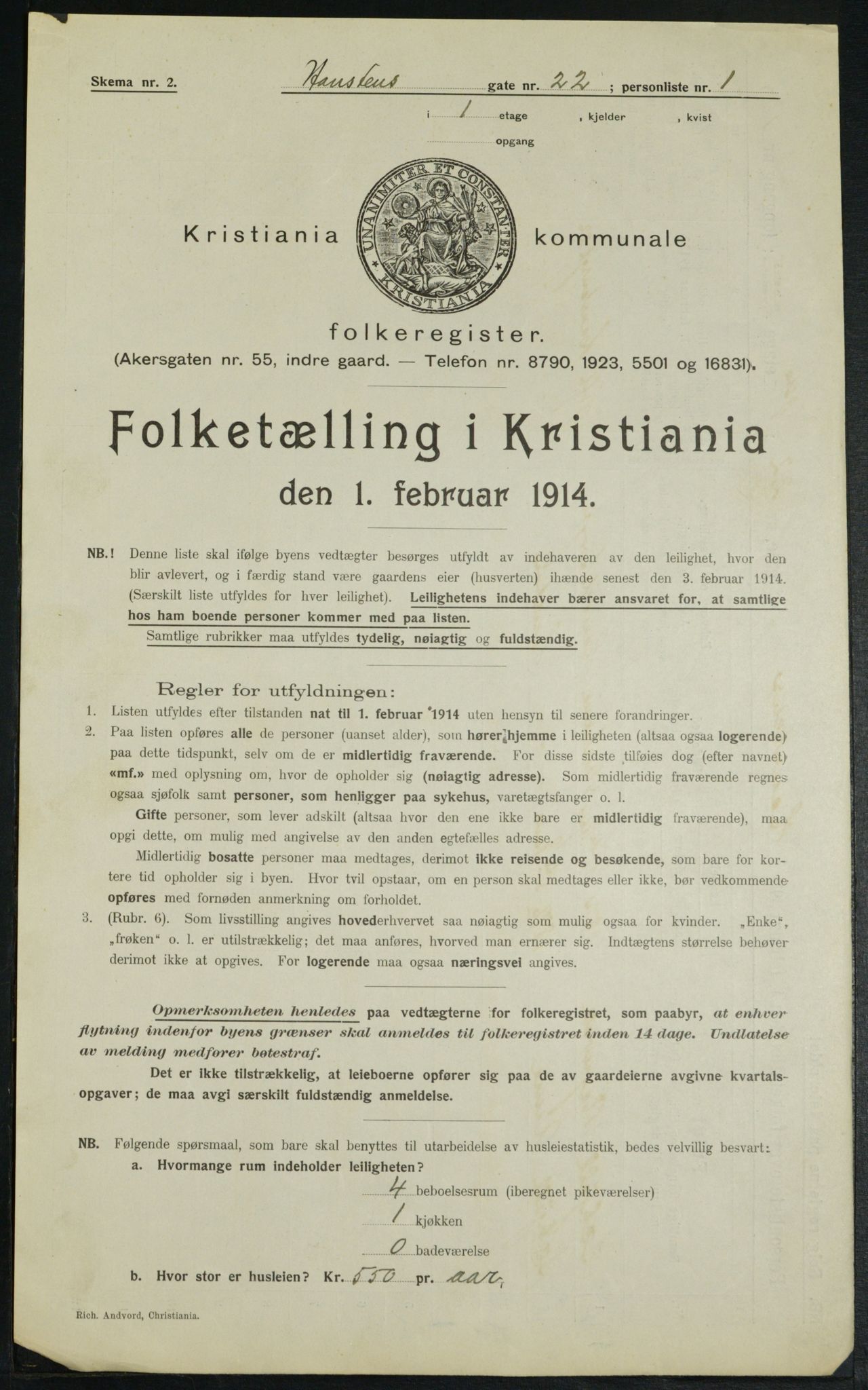 OBA, Kommunal folketelling 1.2.1914 for Kristiania, 1914, s. 35086