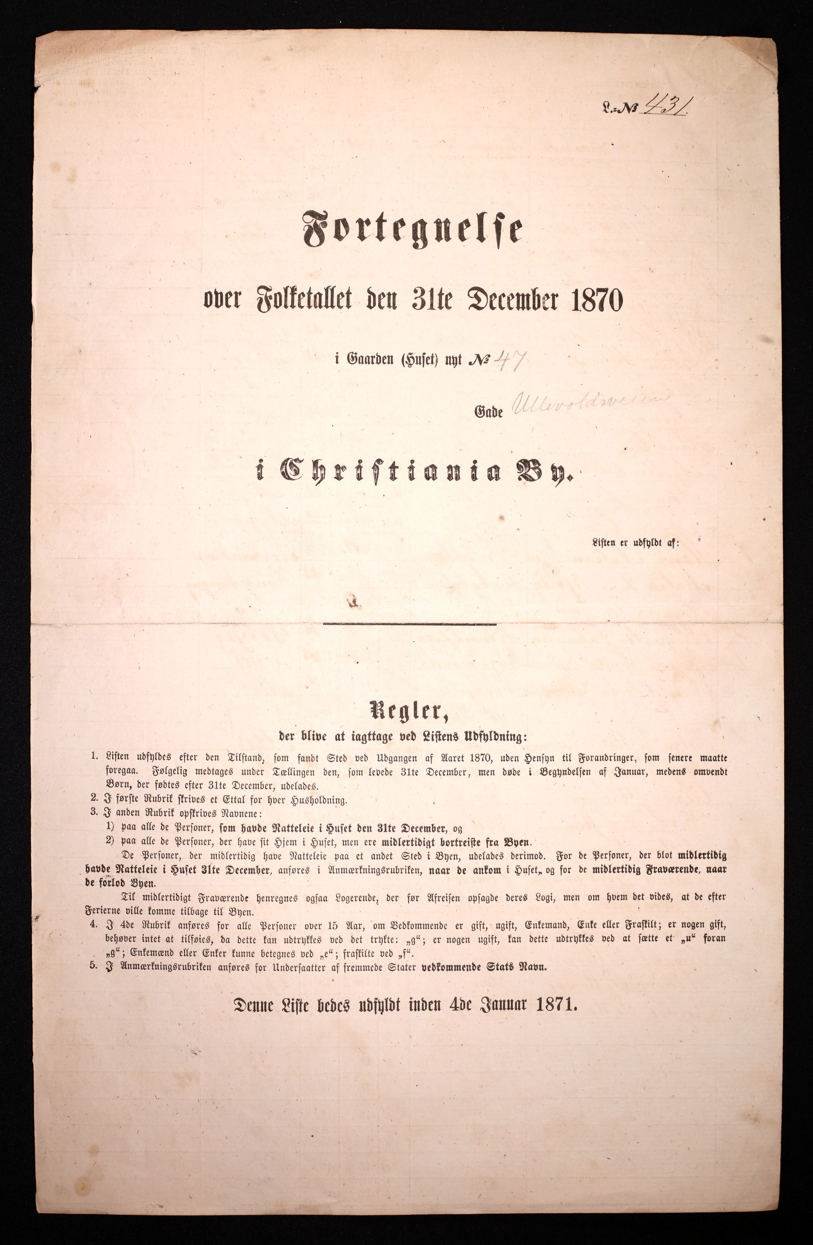 RA, Folketelling 1870 for 0301 Kristiania kjøpstad, 1870, s. 4509