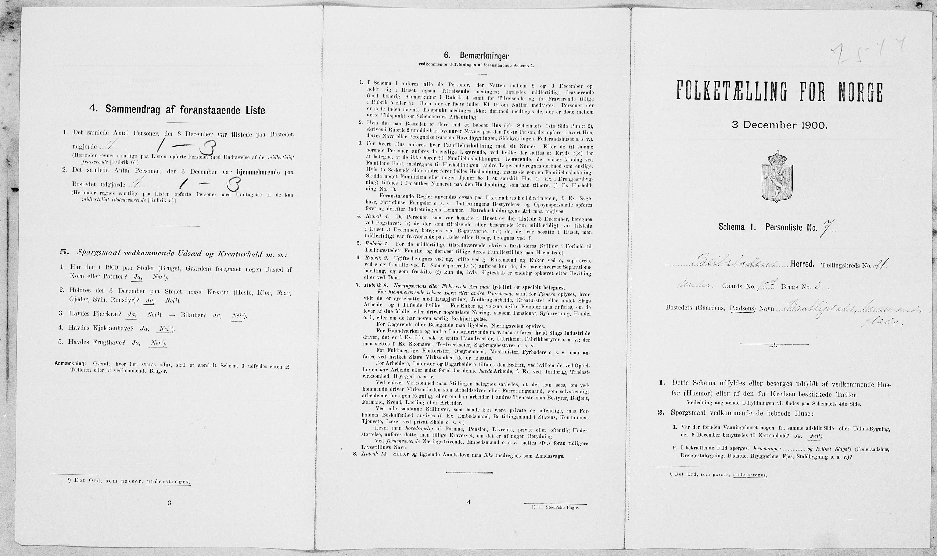 SAT, Folketelling 1900 for 1727 Beitstad herred, 1900, s. 1446