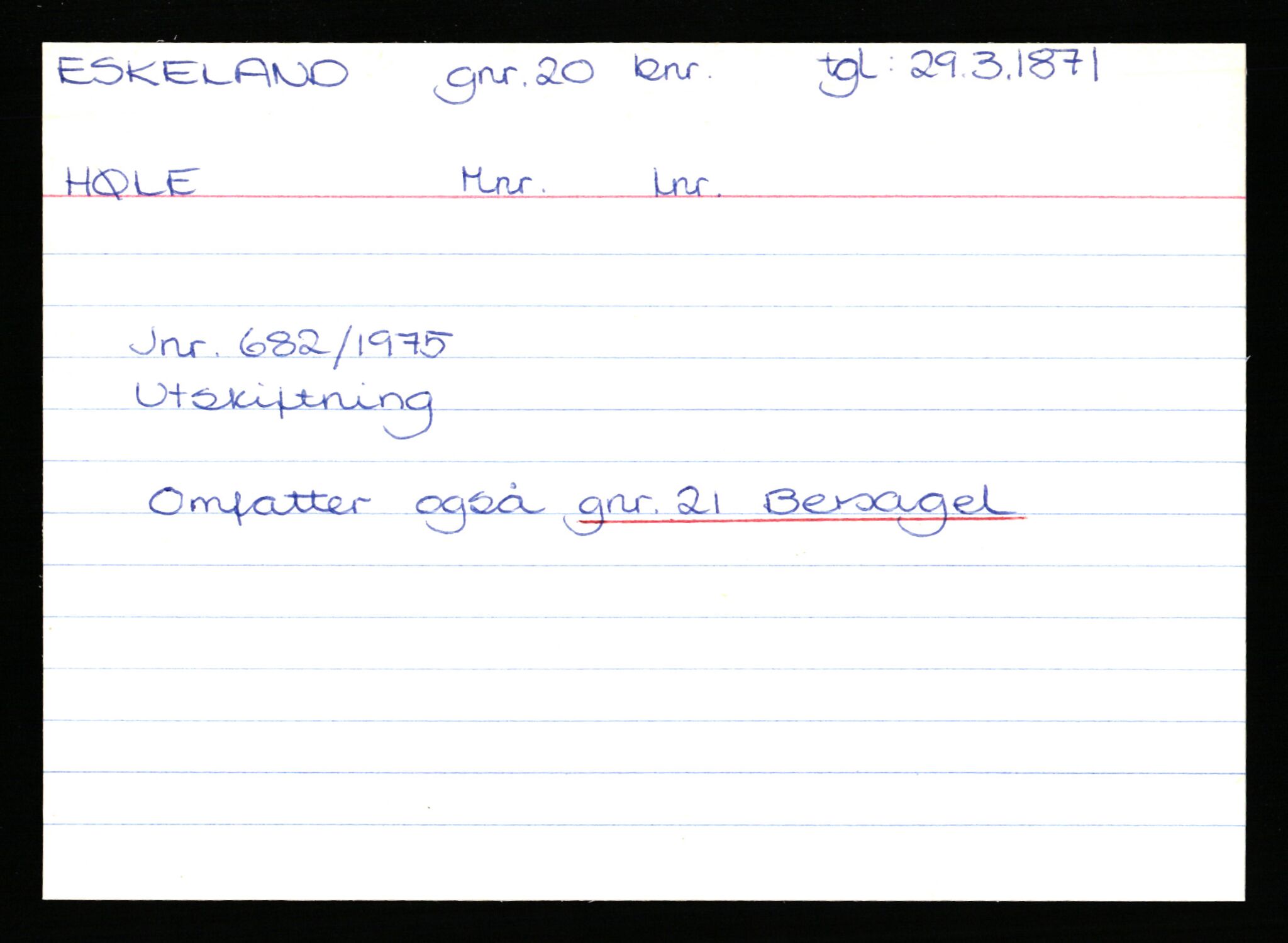 Statsarkivet i Stavanger, AV/SAST-A-101971/03/Y/Yk/L0009: Registerkort sortert etter gårdsnavn: Ersdal - Fikstveit, 1750-1930, s. 29