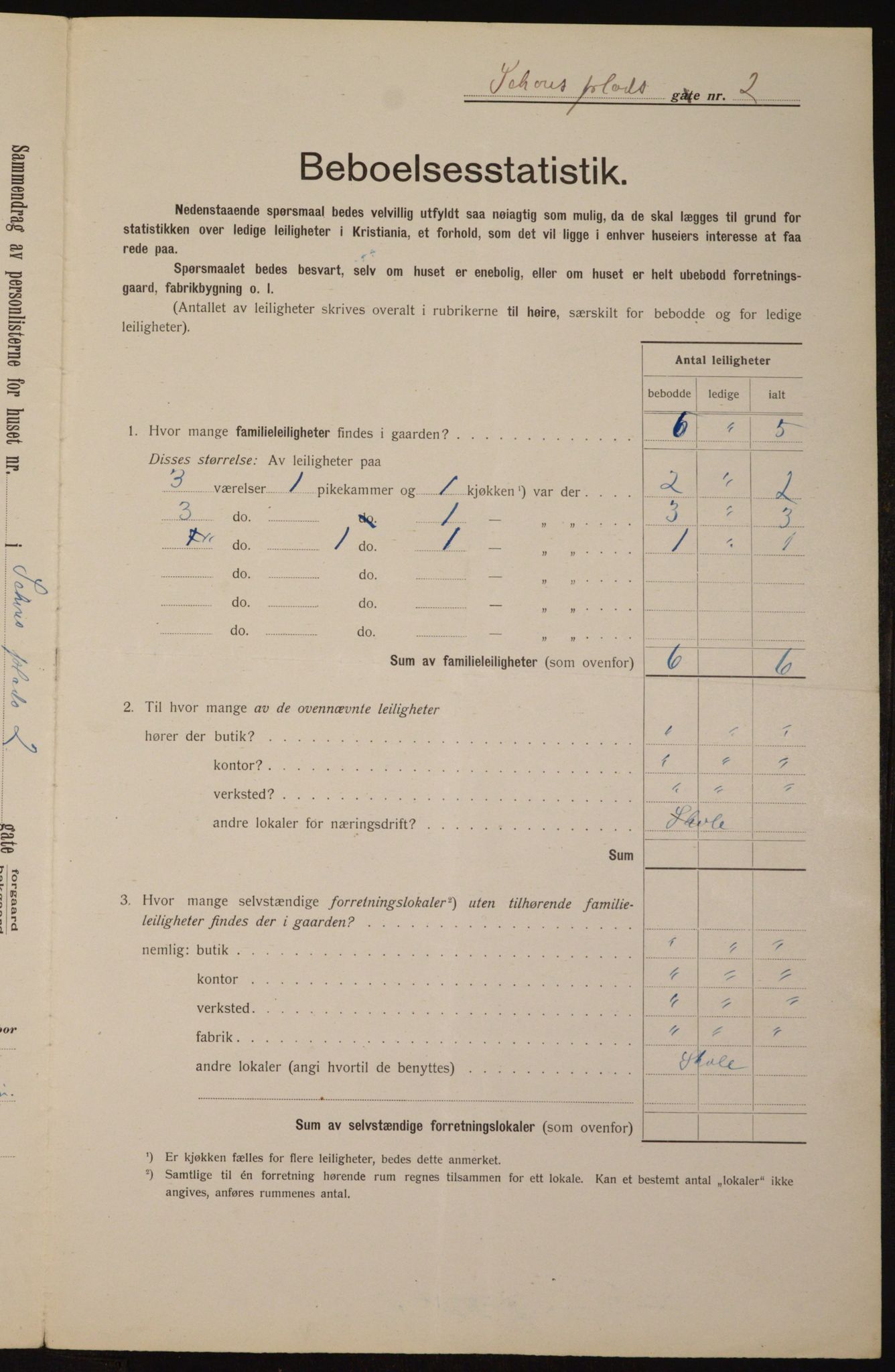 OBA, Kommunal folketelling 1.2.1912 for Kristiania, 1912, s. 90520