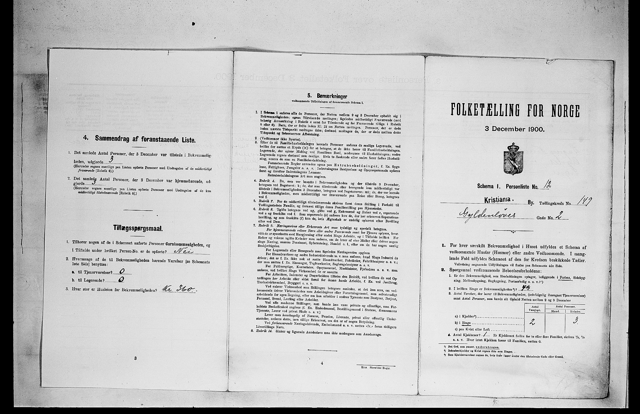 SAO, Folketelling 1900 for 0301 Kristiania kjøpstad, 1900, s. 30841