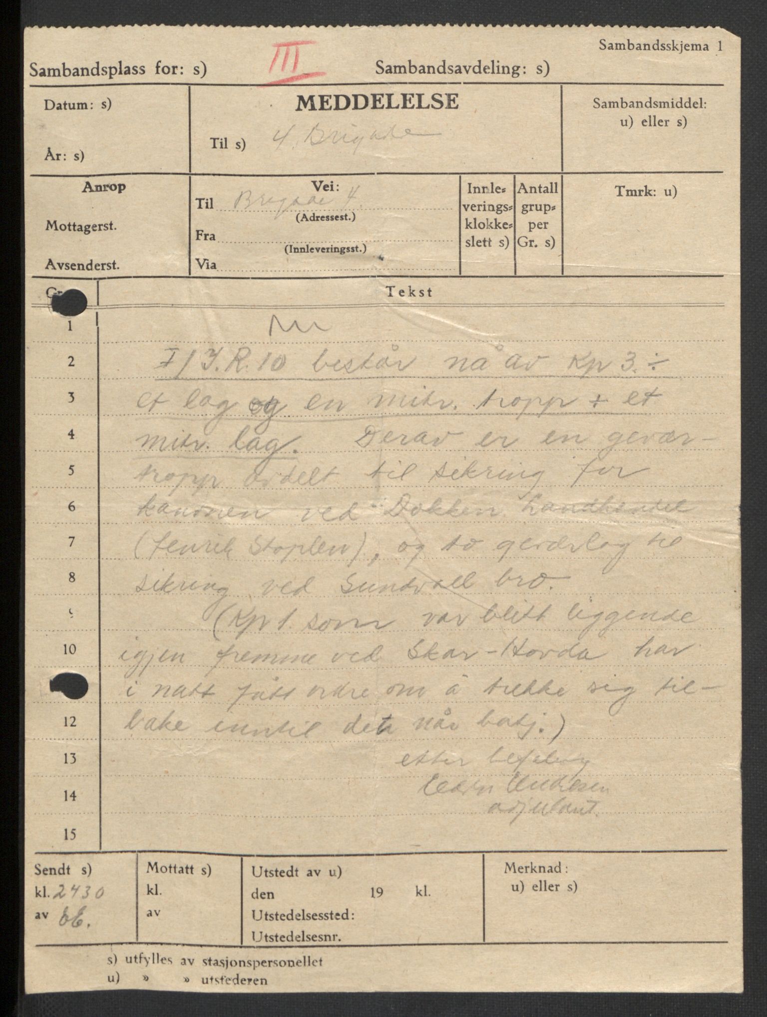 Forsvaret, Forsvarets krigshistoriske avdeling, AV/RA-RAFA-2017/Y/Yb/L0104: II-C-11-430  -  4. Divisjon., 1940, s. 166