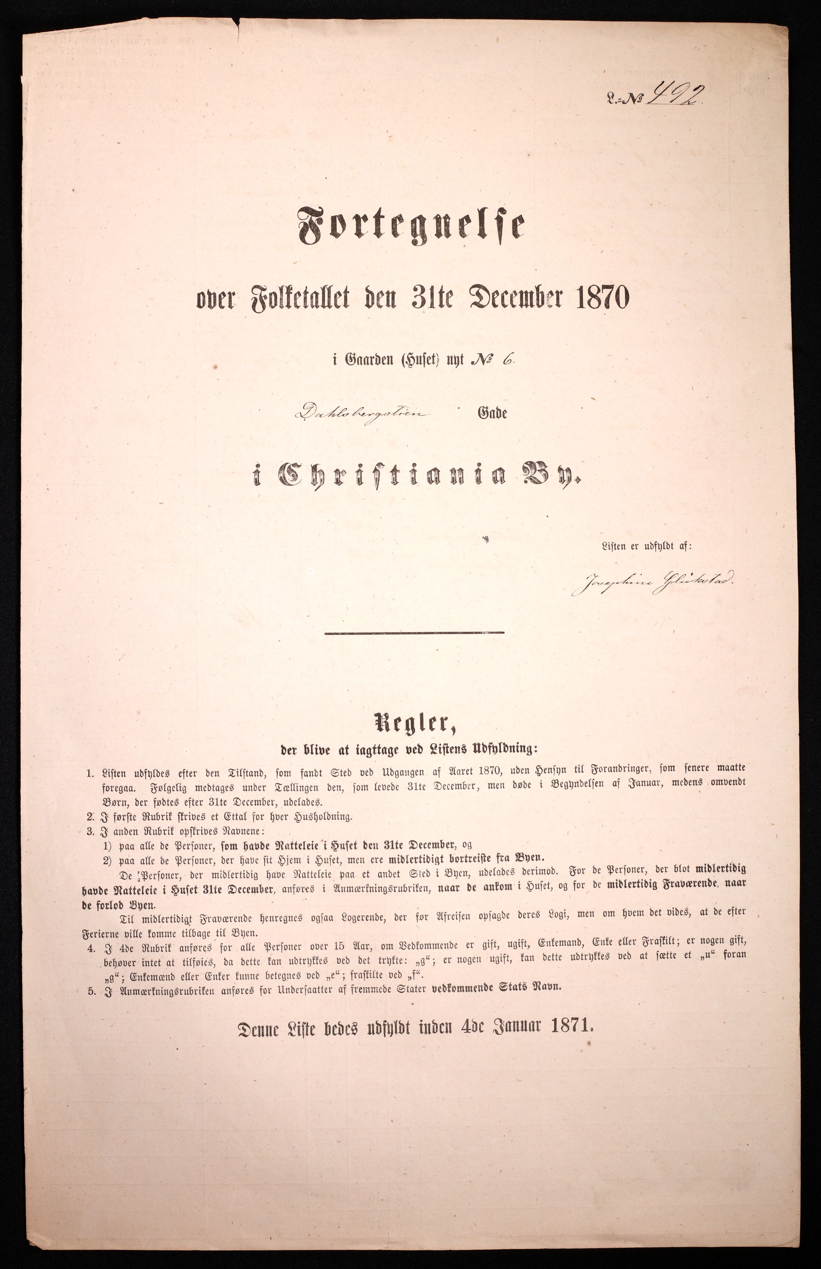 RA, Folketelling 1870 for 0301 Kristiania kjøpstad, 1870, s. 592