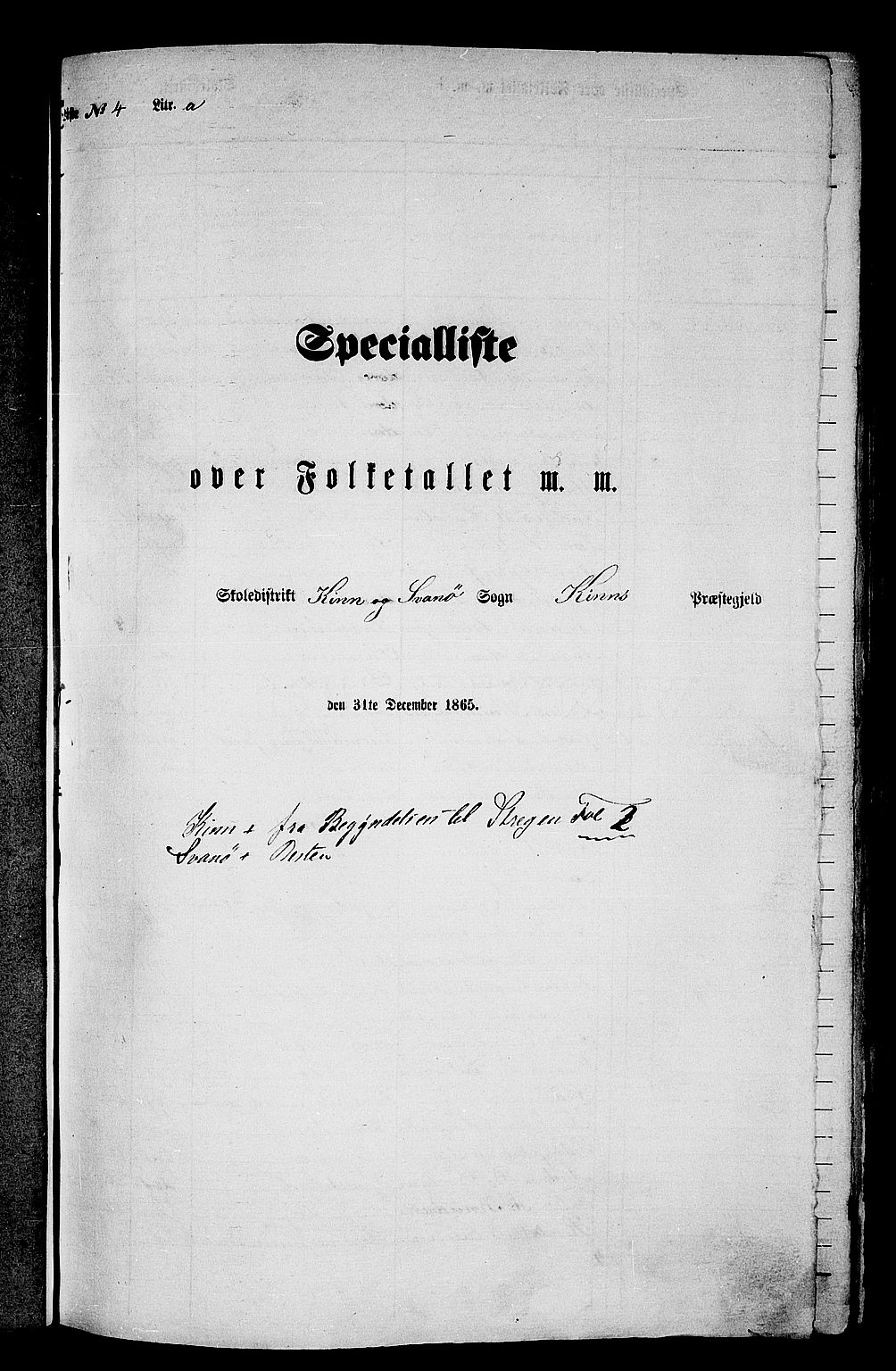 RA, Folketelling 1865 for 1437P Kinn prestegjeld, 1865, s. 60