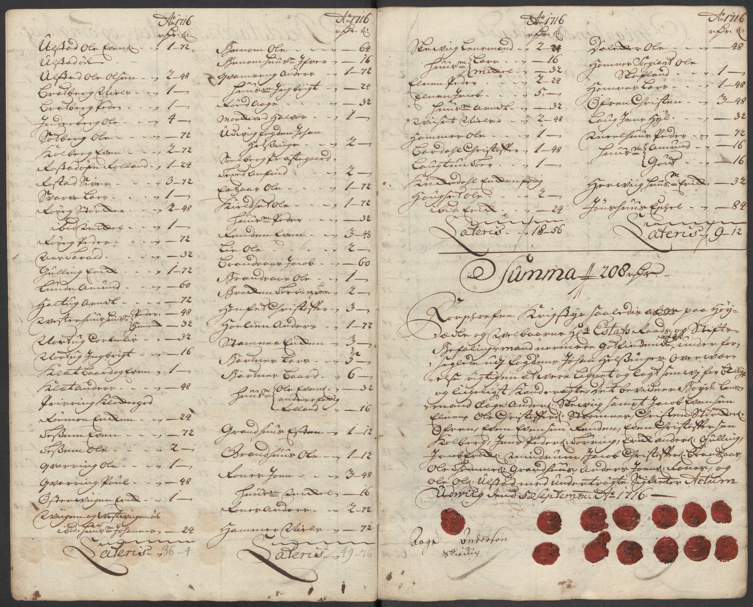 Rentekammeret inntil 1814, Reviderte regnskaper, Fogderegnskap, AV/RA-EA-4092/R63/L4324: Fogderegnskap Inderøy, 1716, s. 147