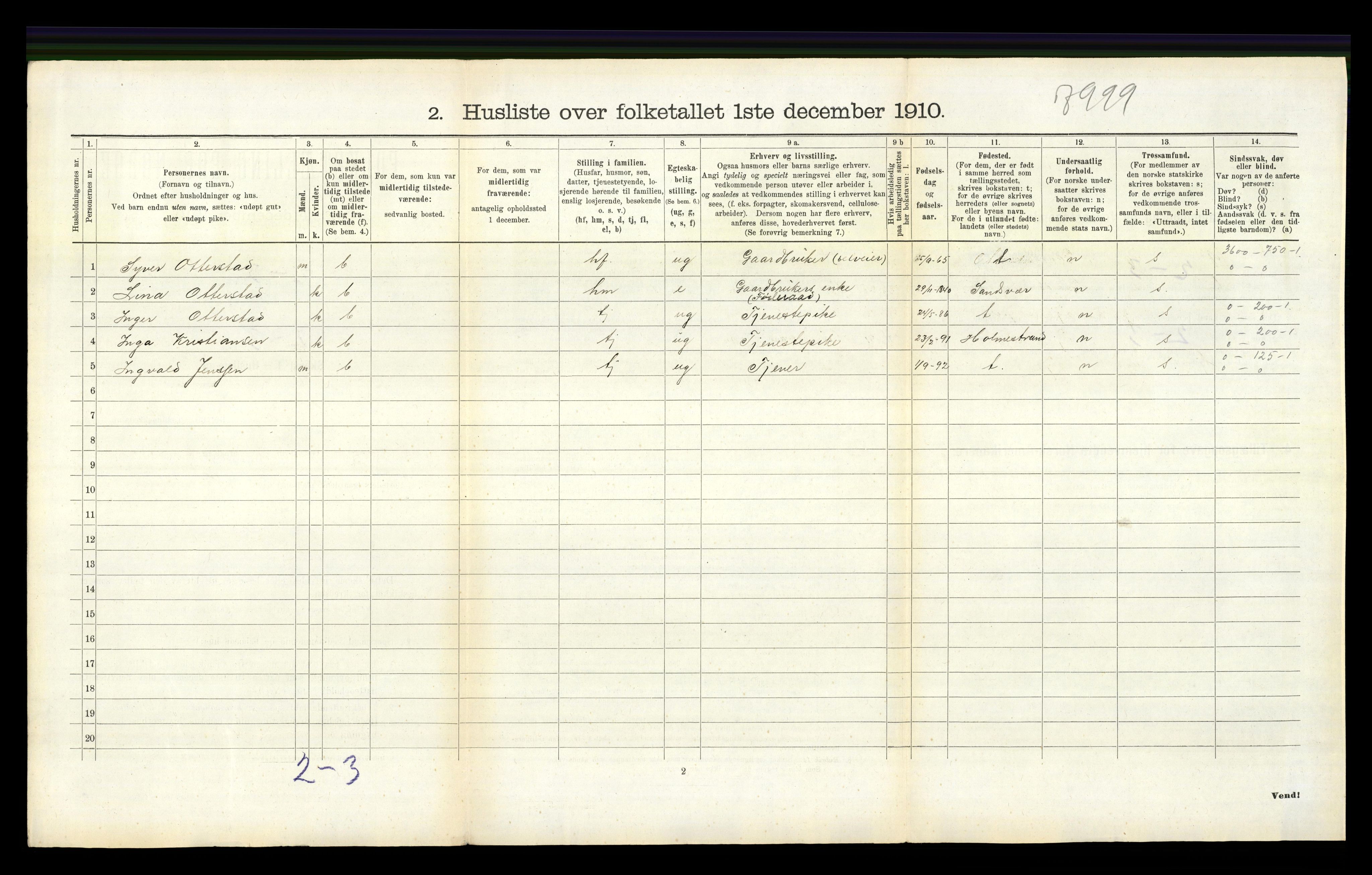 RA, Folketelling 1910 for 0728 Lardal herred, 1910, s. 769