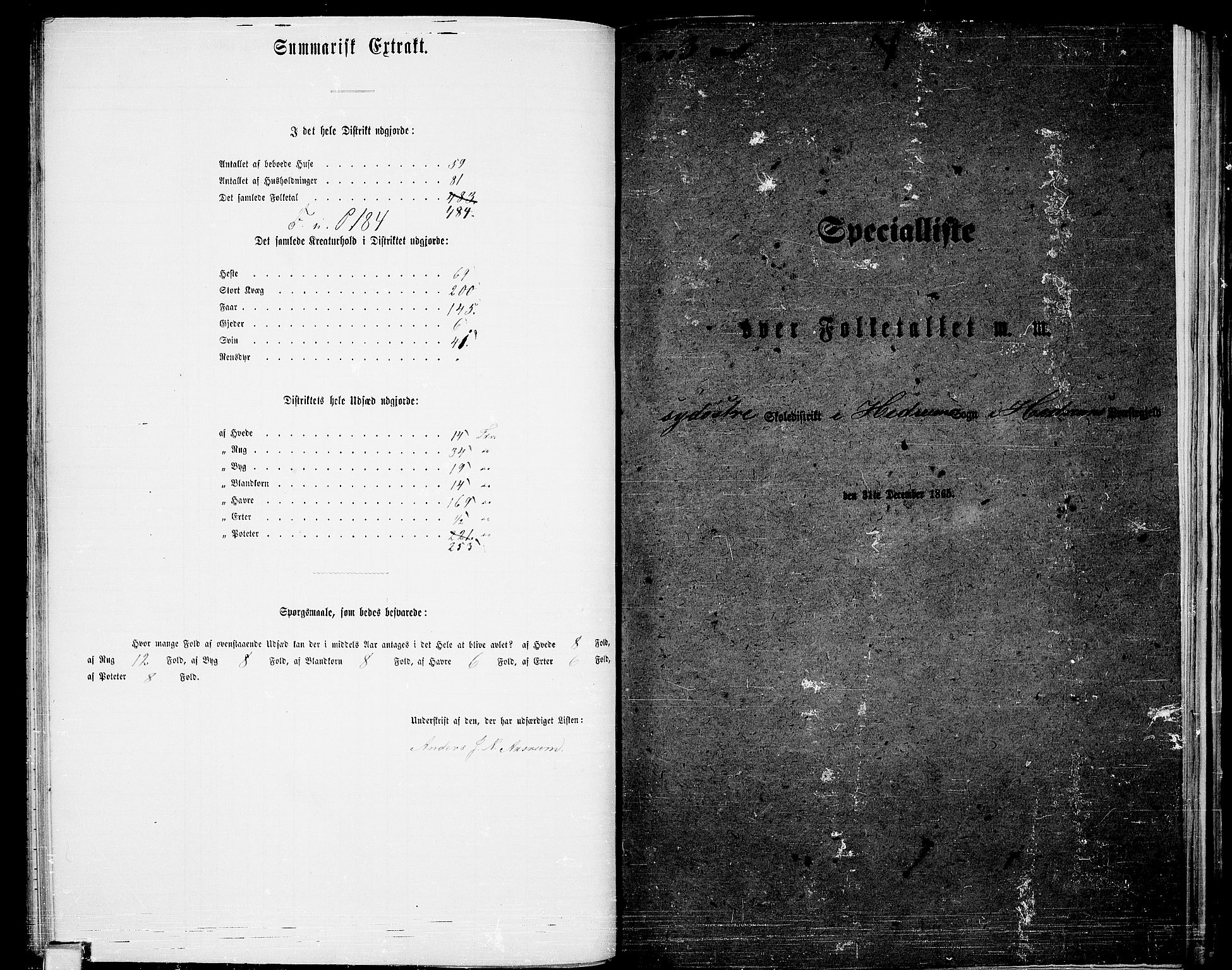 RA, Folketelling 1865 for 0727P Hedrum prestegjeld, 1865, s. 49