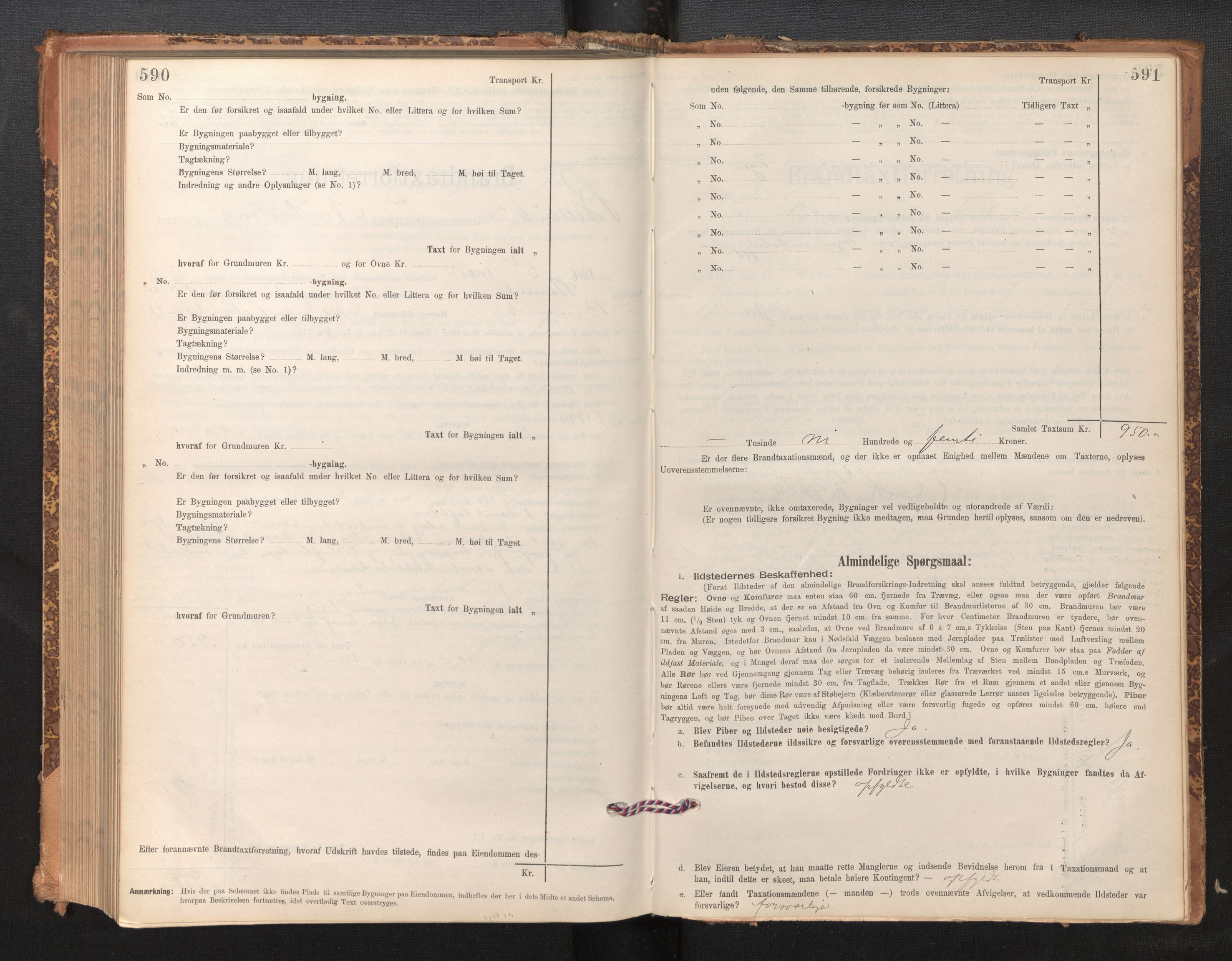 Lensmannen i Bruvik, SAB/A-31301/0012/L0006: Branntakstprotokoll, skjematakst, 1894-1906, s. 590-591
