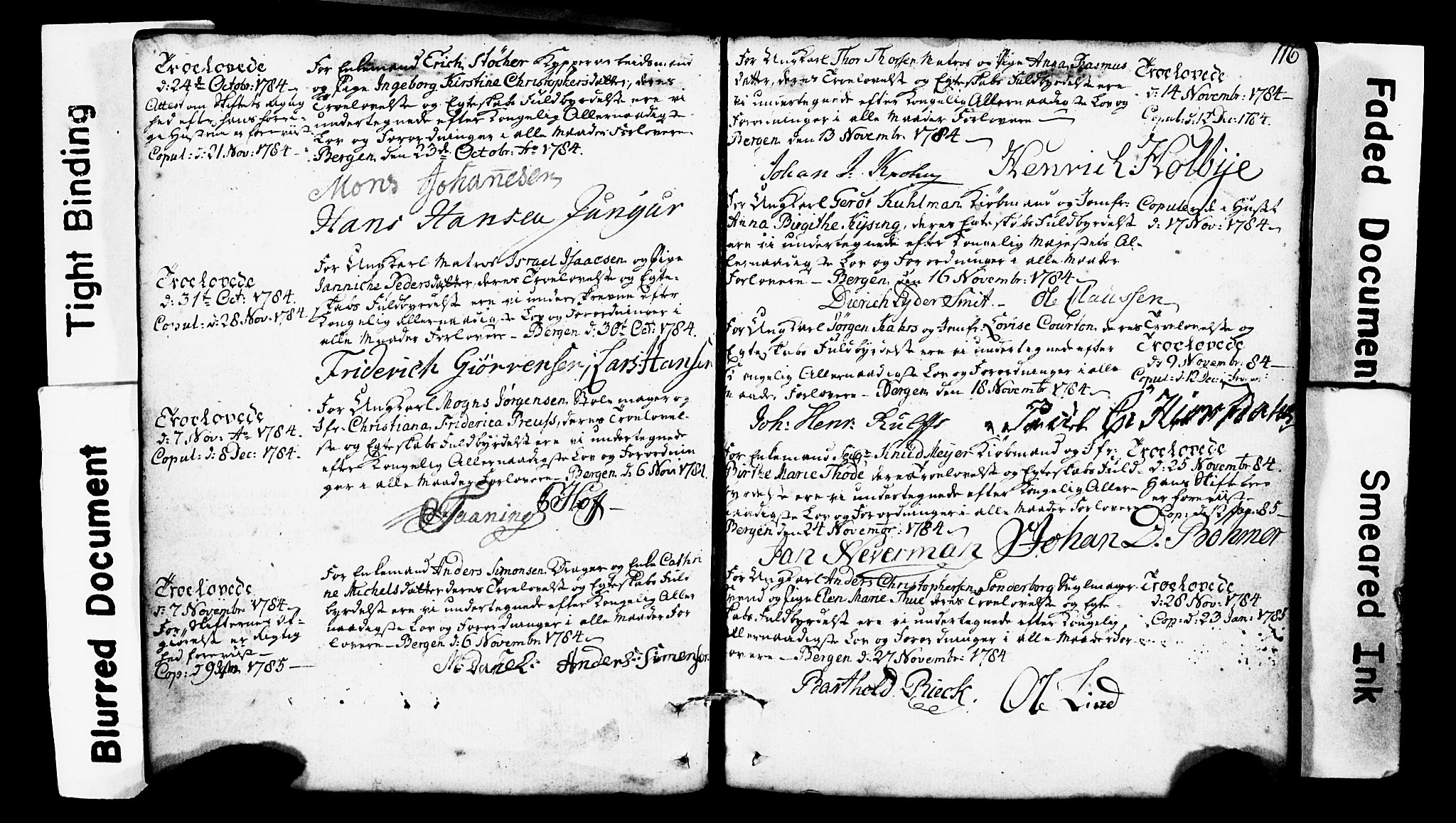 Domkirken sokneprestembete, SAB/A-74801: Forlovererklæringer nr. II.5.1, 1767-1792, s. 116