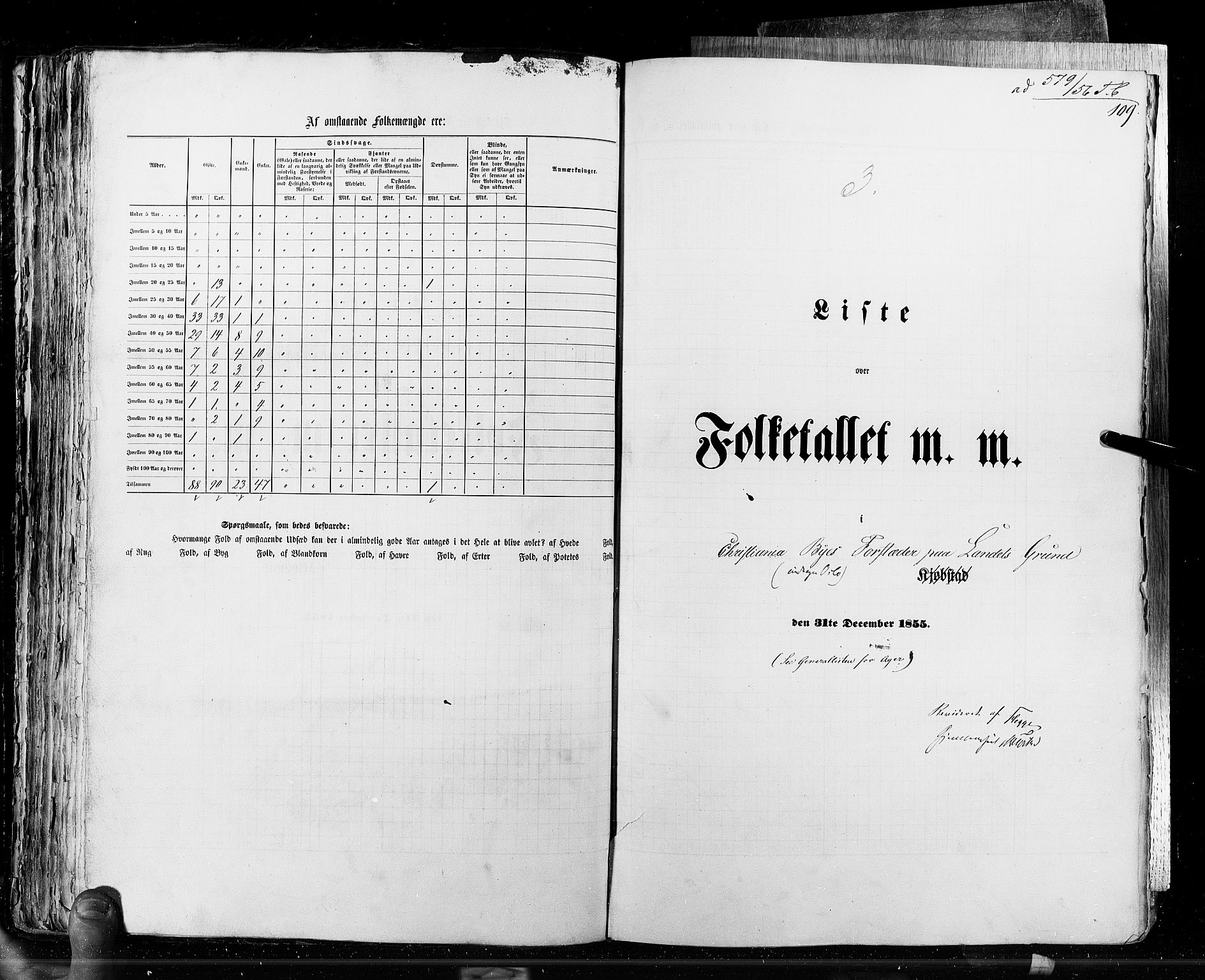 RA, Folketellingen 1855, bind 7: Kjøpsteder og ladesteder: Fredrikshald-Kragerø, 1855, s. 109
