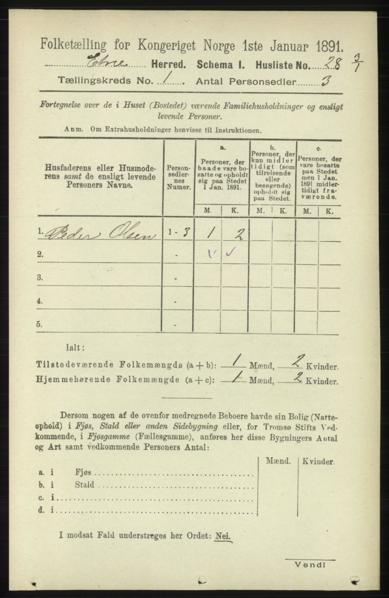 RA, Folketelling 1891 for 1211 Etne herred, 1891, s. 67