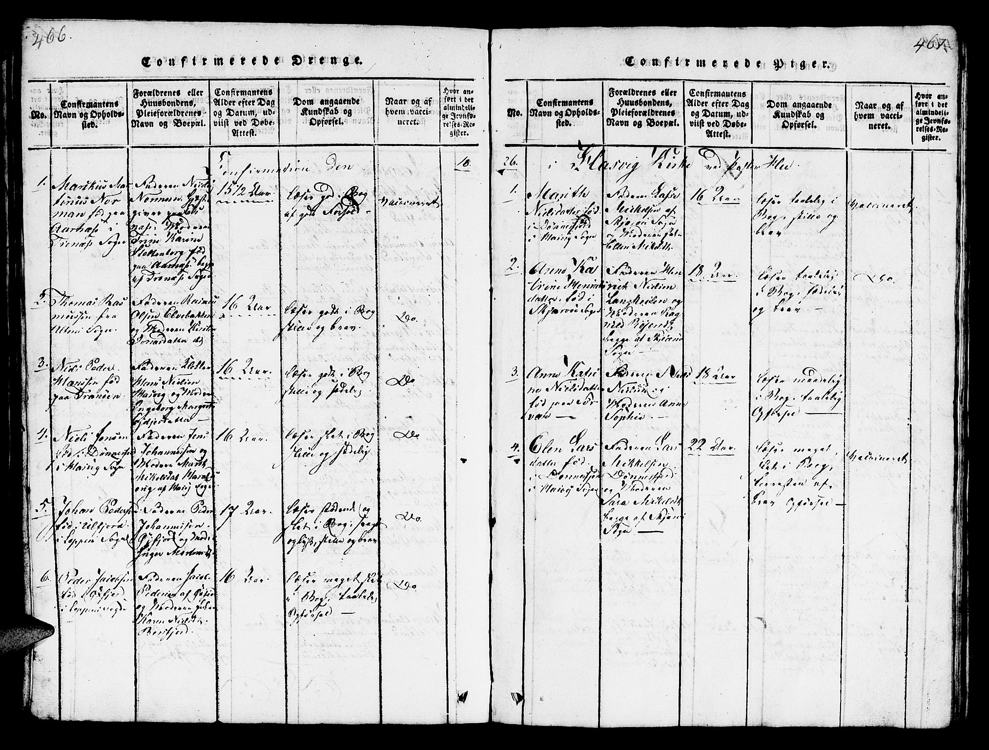 Loppa sokneprestkontor, SATØ/S-1339/H/Hb/L0001klokker: Klokkerbok nr. 1, 1820-1849, s. 466-467