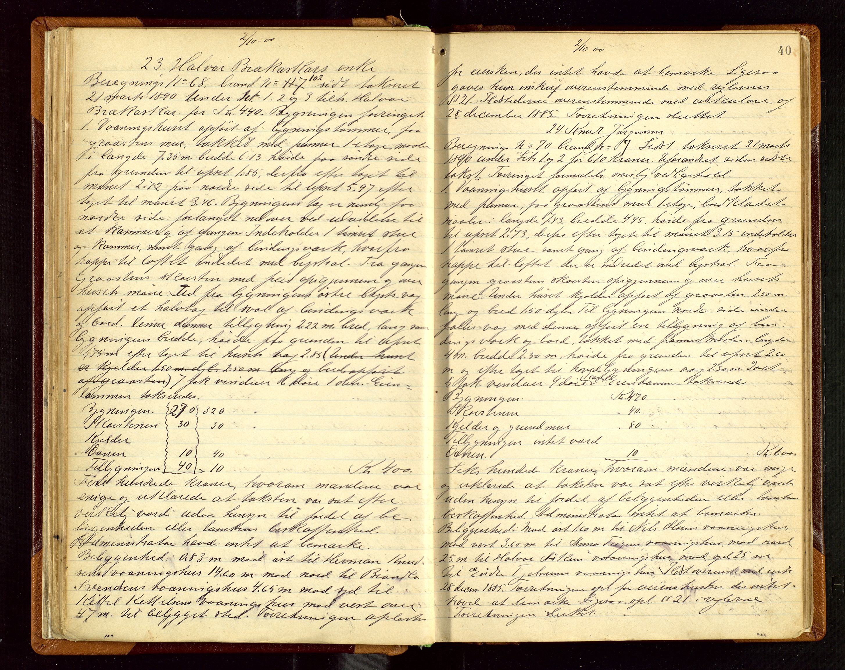 Sand lensmannskontor, AV/SAST-A-100415/Gob/L0003: Branntakstprotokoll, 1893-1936, s. 39b-40a