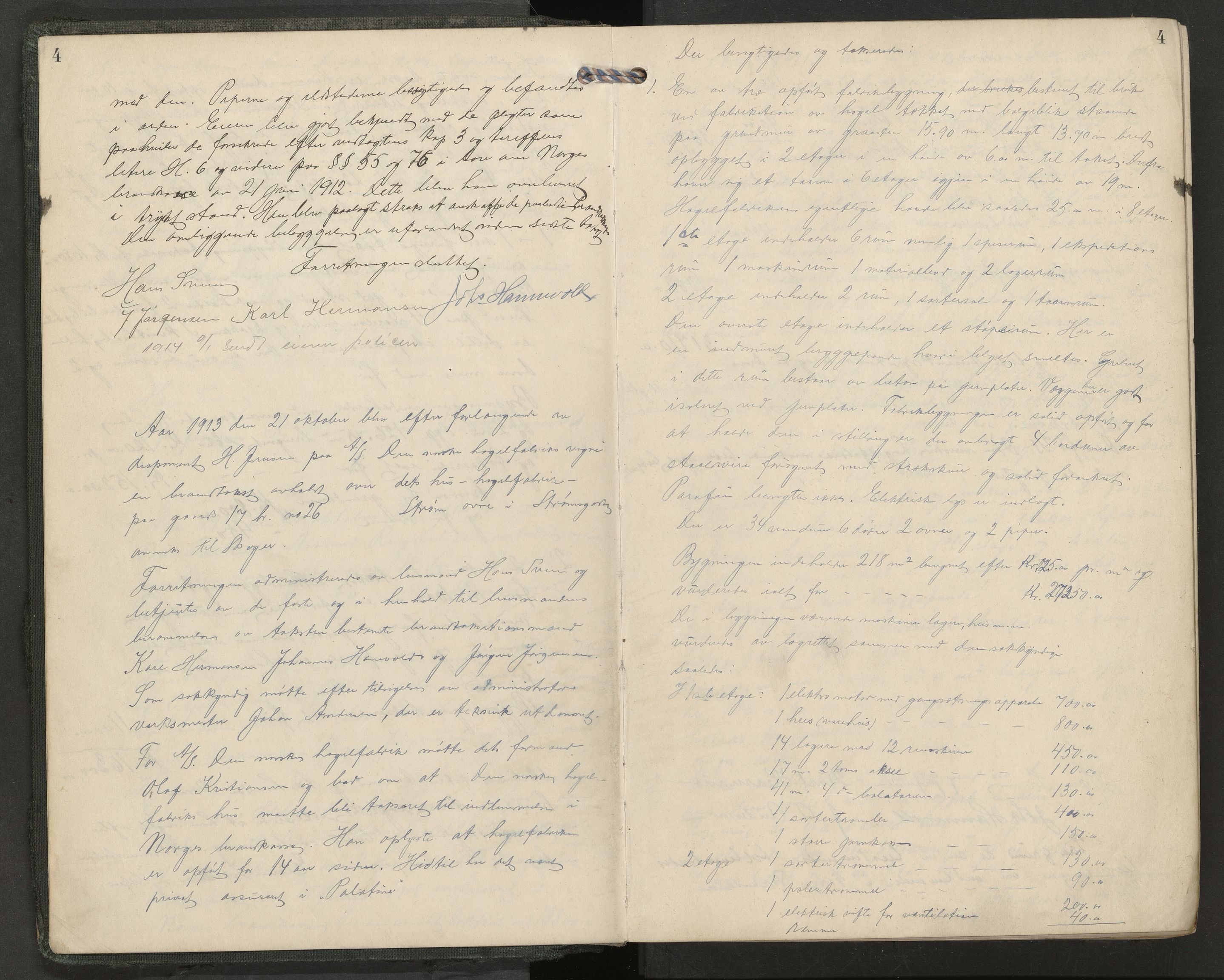 Skoger lensmannskontor, AV/SAKO-A-548/Y/Yi/Yia/L0004: Branntakstprotokoll, 1913-1918