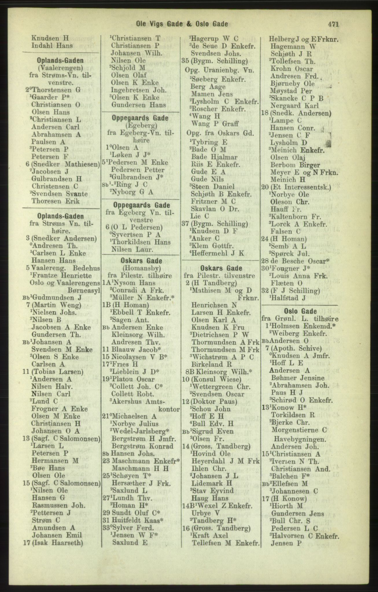 Kristiania/Oslo adressebok, PUBL/-, 1886, s. 471