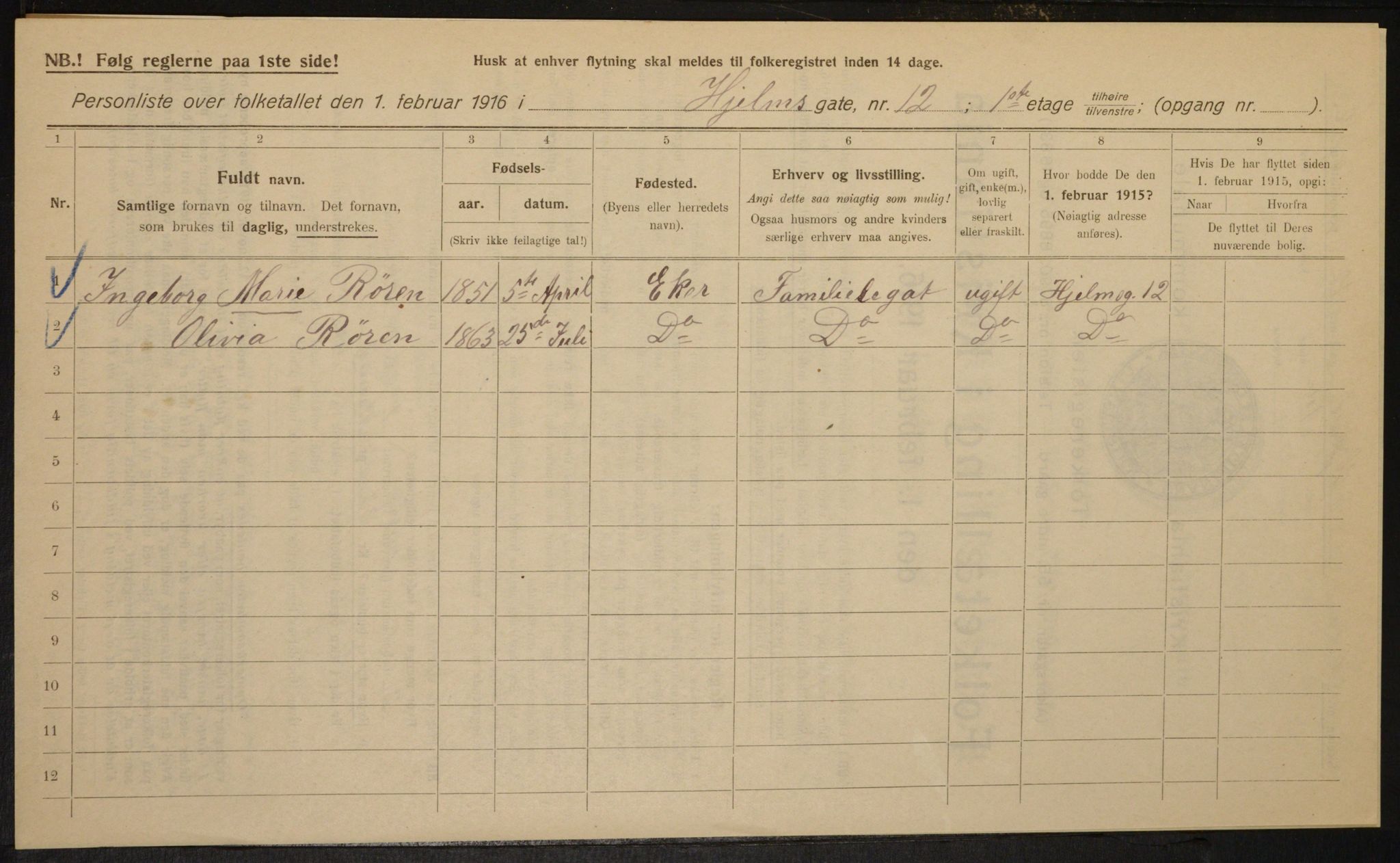 OBA, Kommunal folketelling 1.2.1916 for Kristiania, 1916, s. 40898