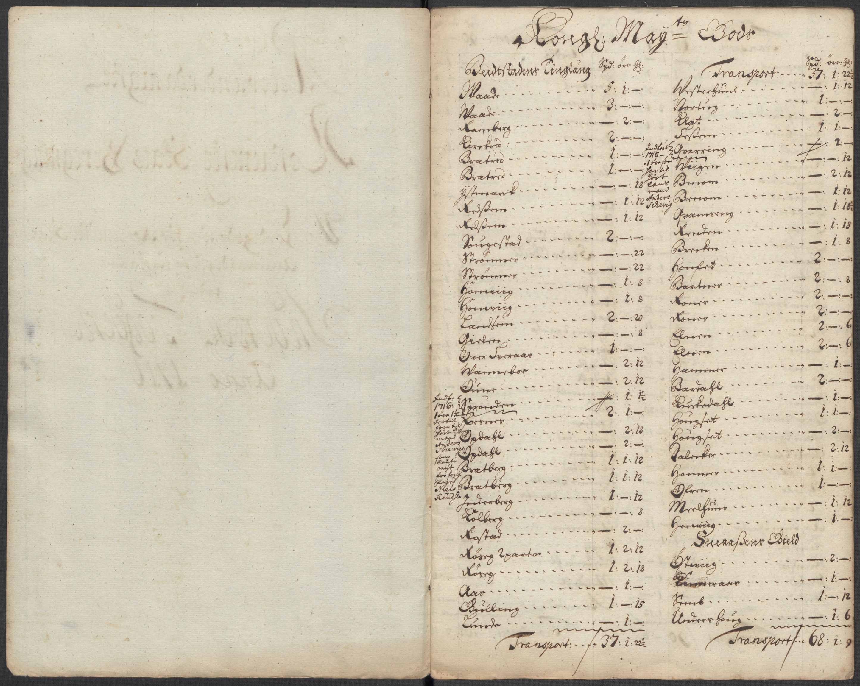 Rentekammeret inntil 1814, Reviderte regnskaper, Fogderegnskap, AV/RA-EA-4092/R63/L4324: Fogderegnskap Inderøy, 1716, s. 91