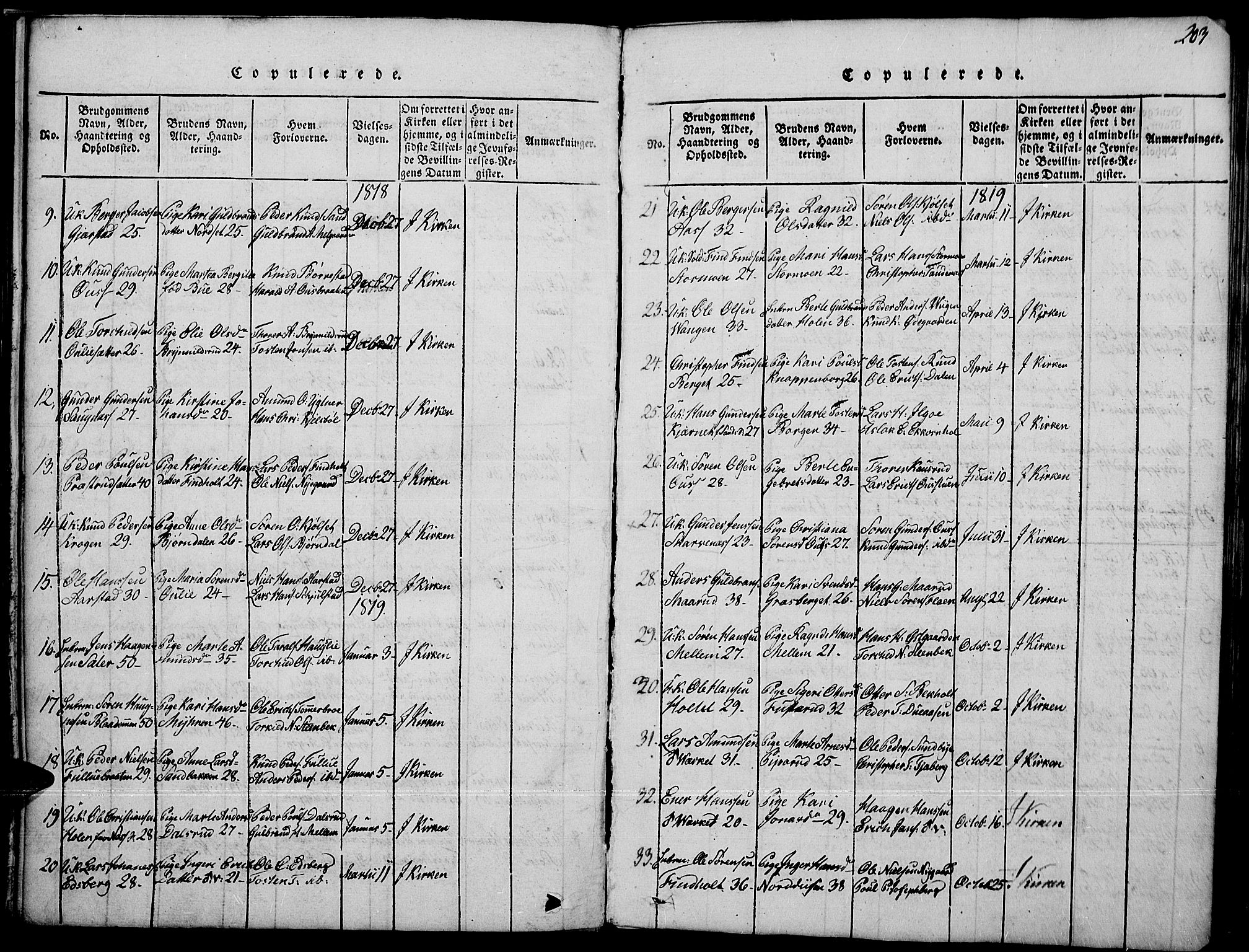 Strøm-Odalen prestekontor, SAH/PREST-028/H/Ha/Haa/L0006: Ministerialbok nr. 6, 1814-1850, s. 203