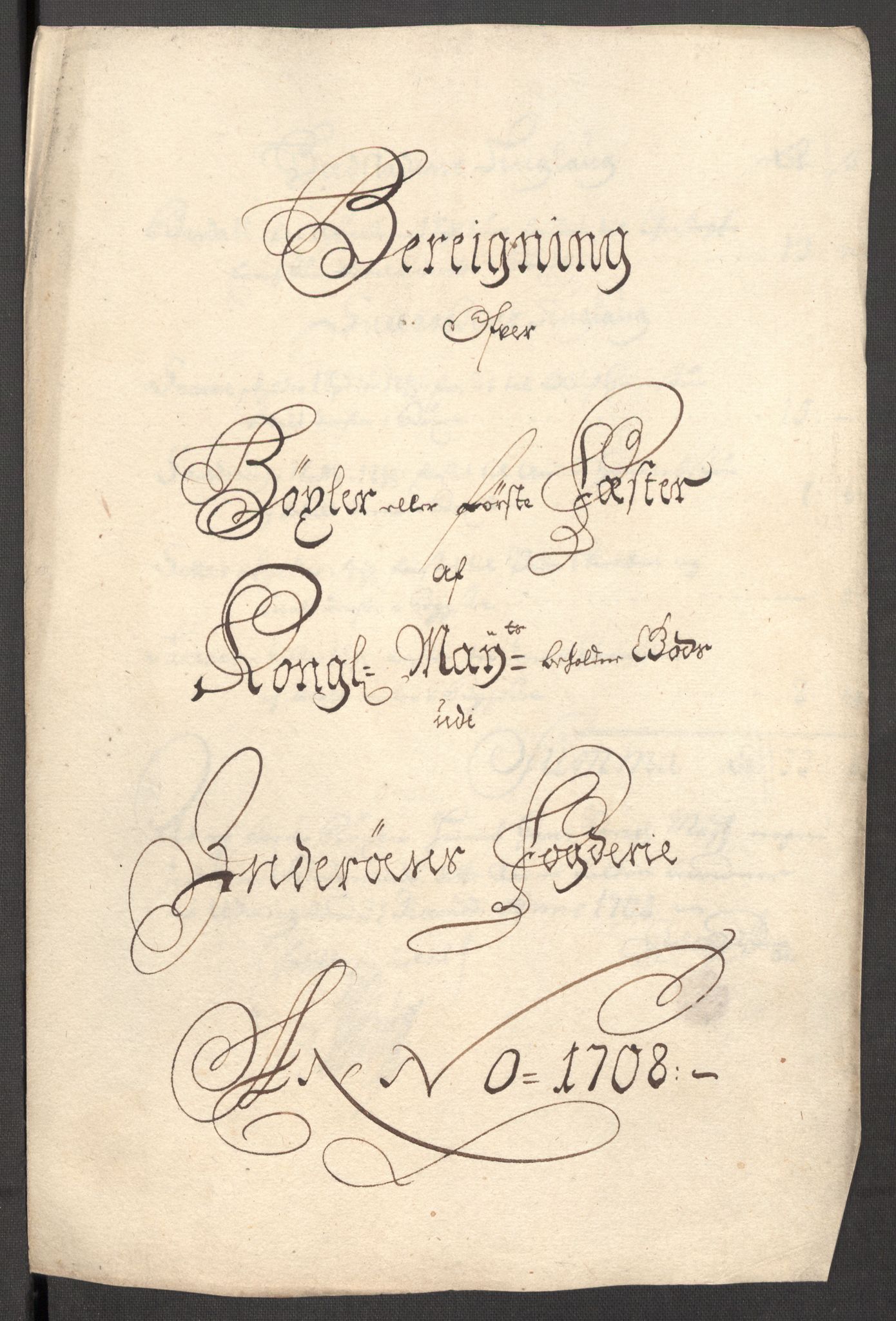 Rentekammeret inntil 1814, Reviderte regnskaper, Fogderegnskap, AV/RA-EA-4092/R63/L4316: Fogderegnskap Inderøy, 1708, s. 182