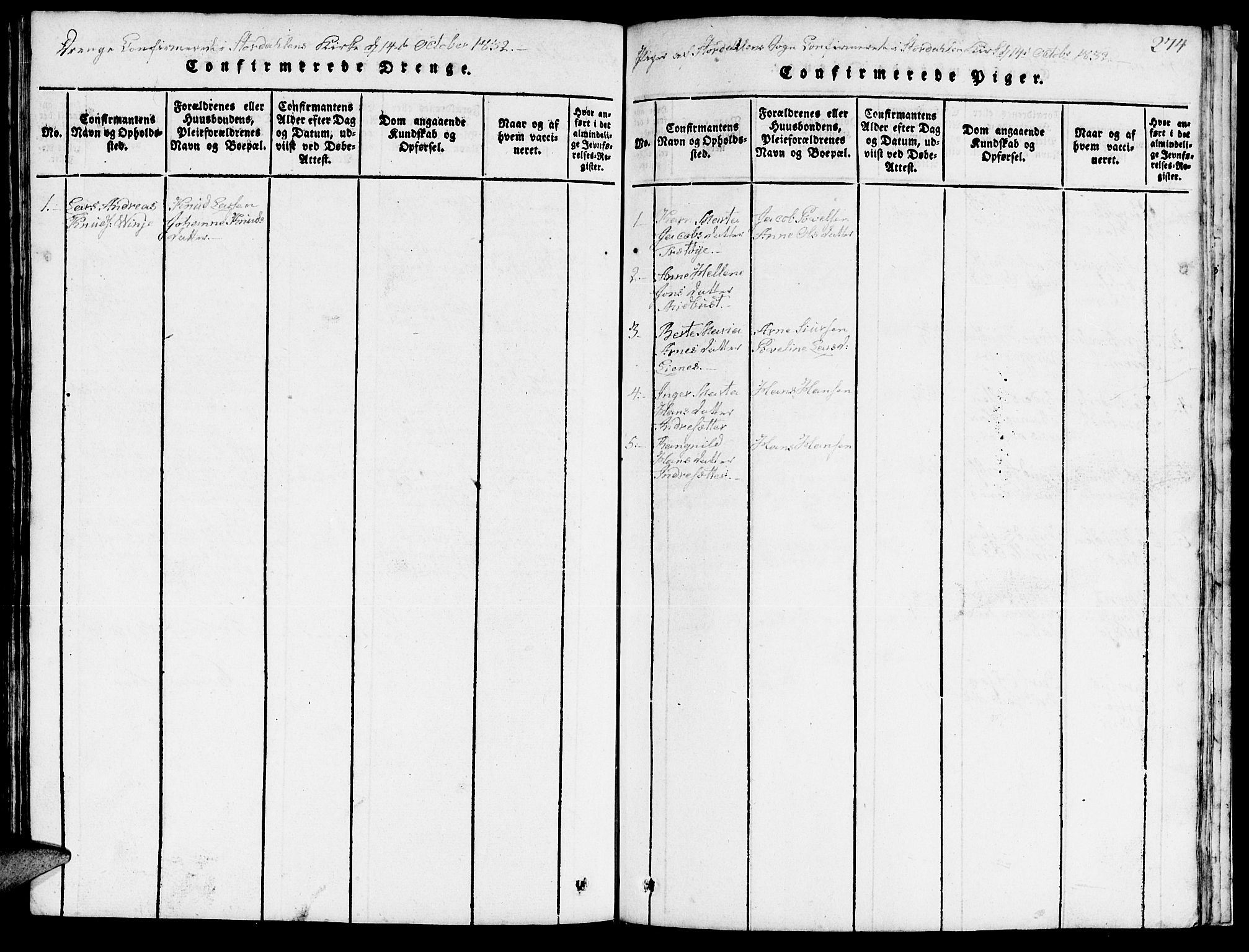 Ministerialprotokoller, klokkerbøker og fødselsregistre - Møre og Romsdal, AV/SAT-A-1454/520/L0289: Klokkerbok nr. 520C01, 1817-1837, s. 274