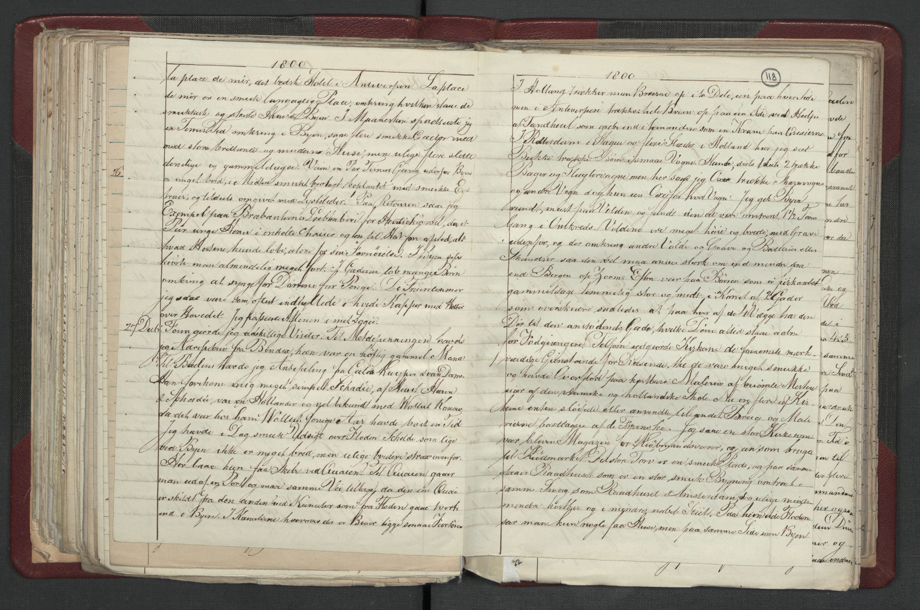 Meltzer, Fredrik, AV/RA-PA-0028/F/L0001: Dagbok for årene 1796-1808, 1811, 1817, 1796-1817, s. 117b-118a