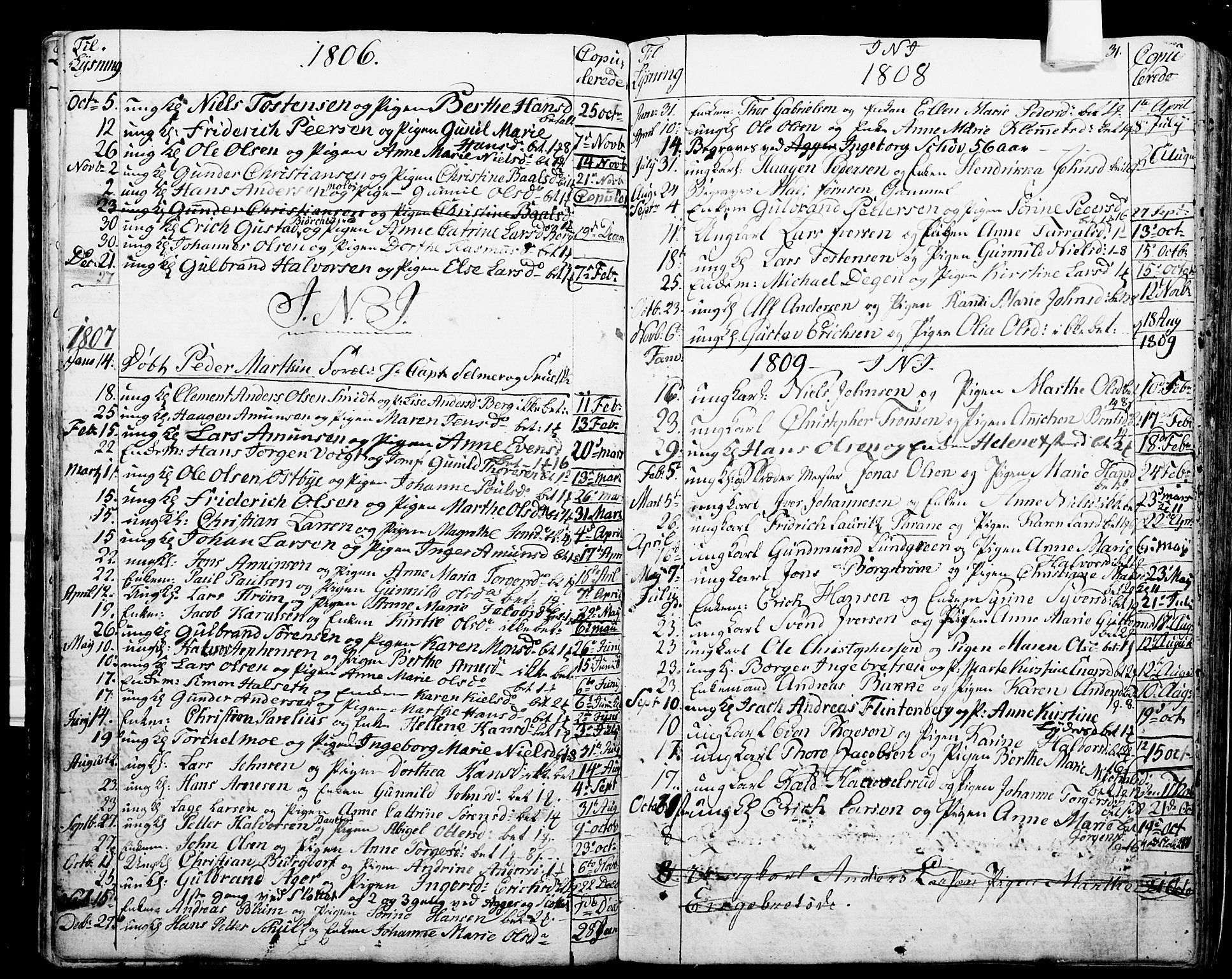 Garnisonsmenigheten Kirkebøker, SAO/A-10846/G/Ga/L0001: Klokkerbok nr. 1, 1796-1814, s. 30-31