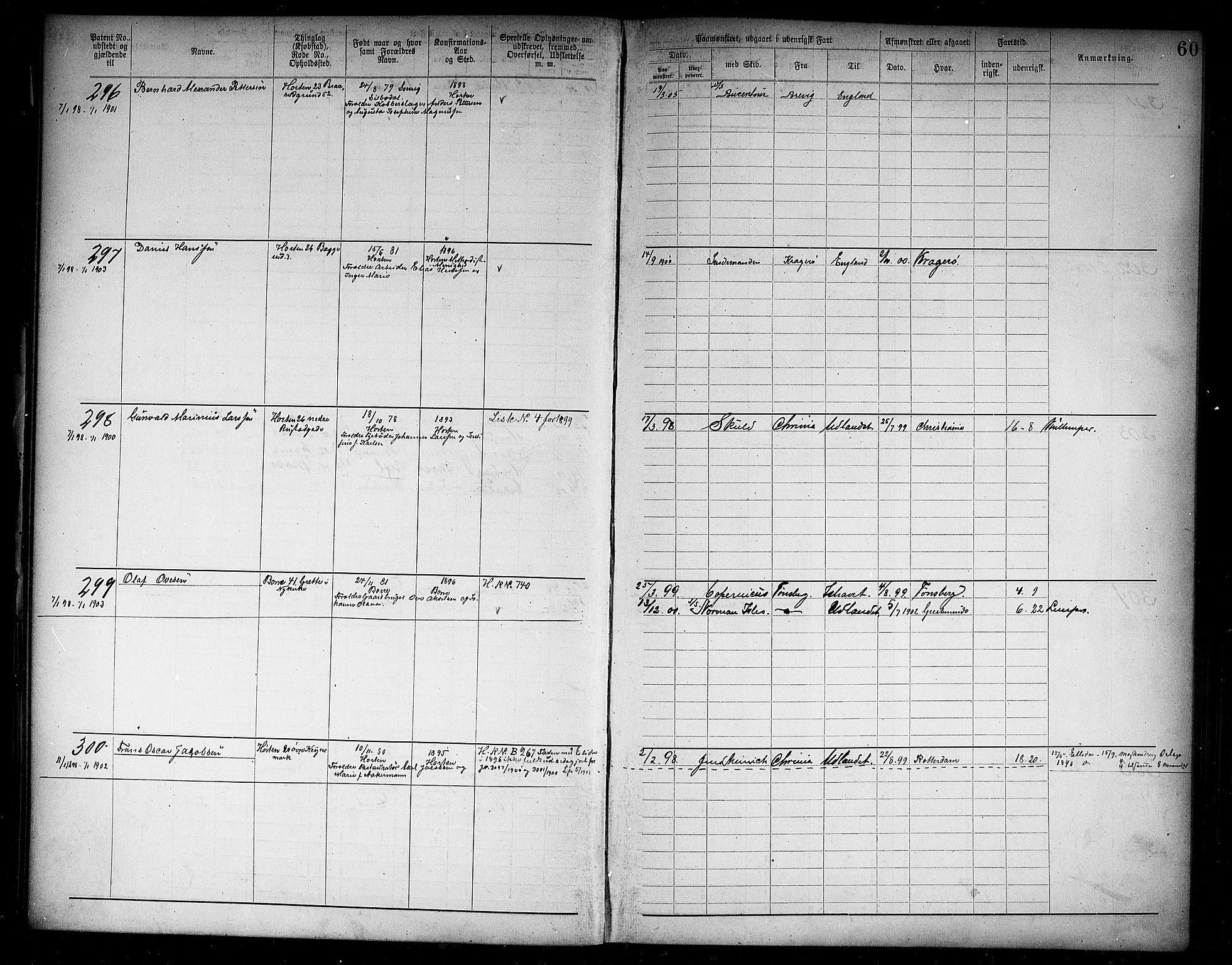 Horten innrulleringskontor, AV/SAKO-A-785/F/Fb/L0006: Annotasjonsrulle, 1889-1911, s. 64