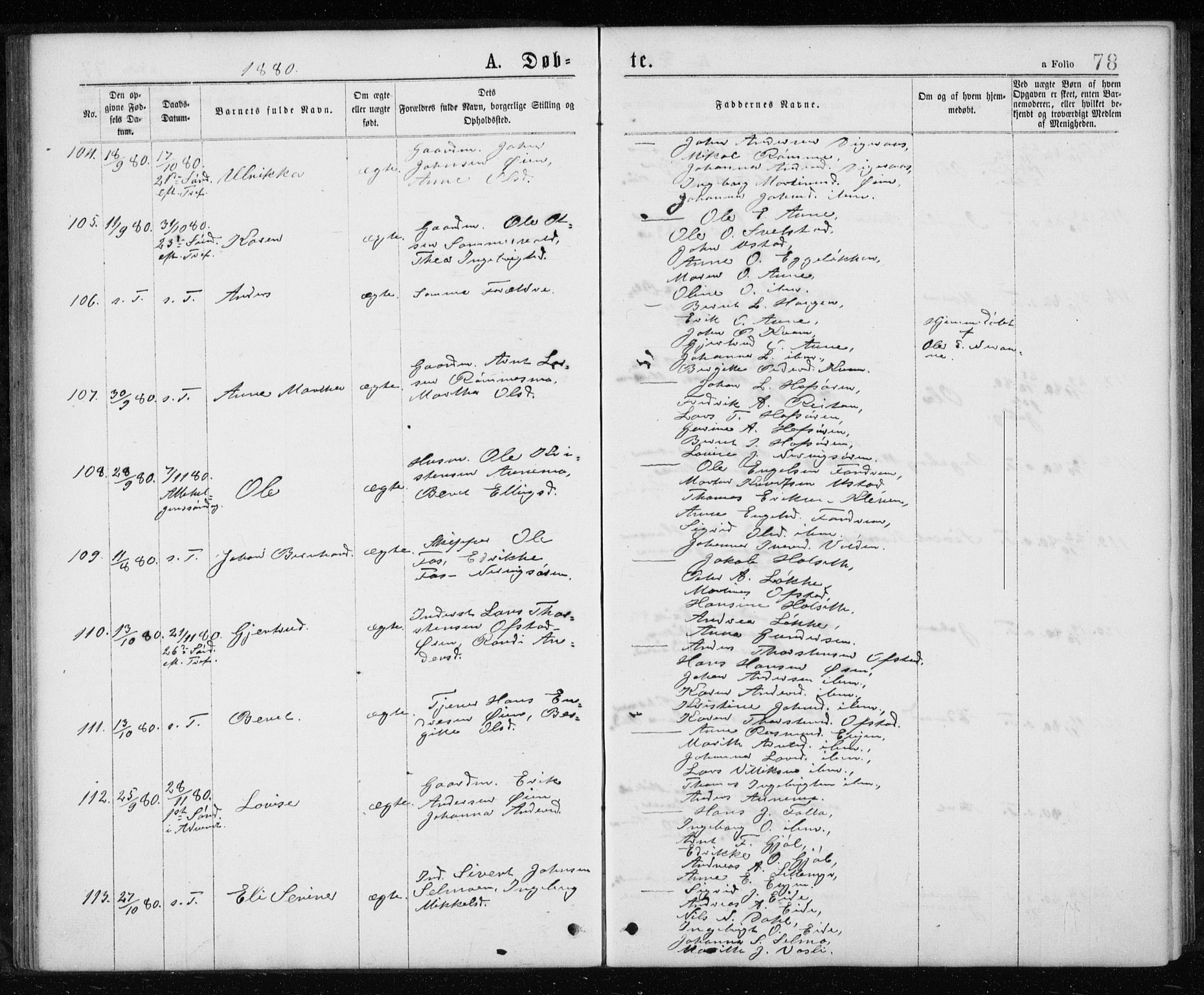 Ministerialprotokoller, klokkerbøker og fødselsregistre - Sør-Trøndelag, AV/SAT-A-1456/668/L0817: Klokkerbok nr. 668C06, 1873-1884, s. 78