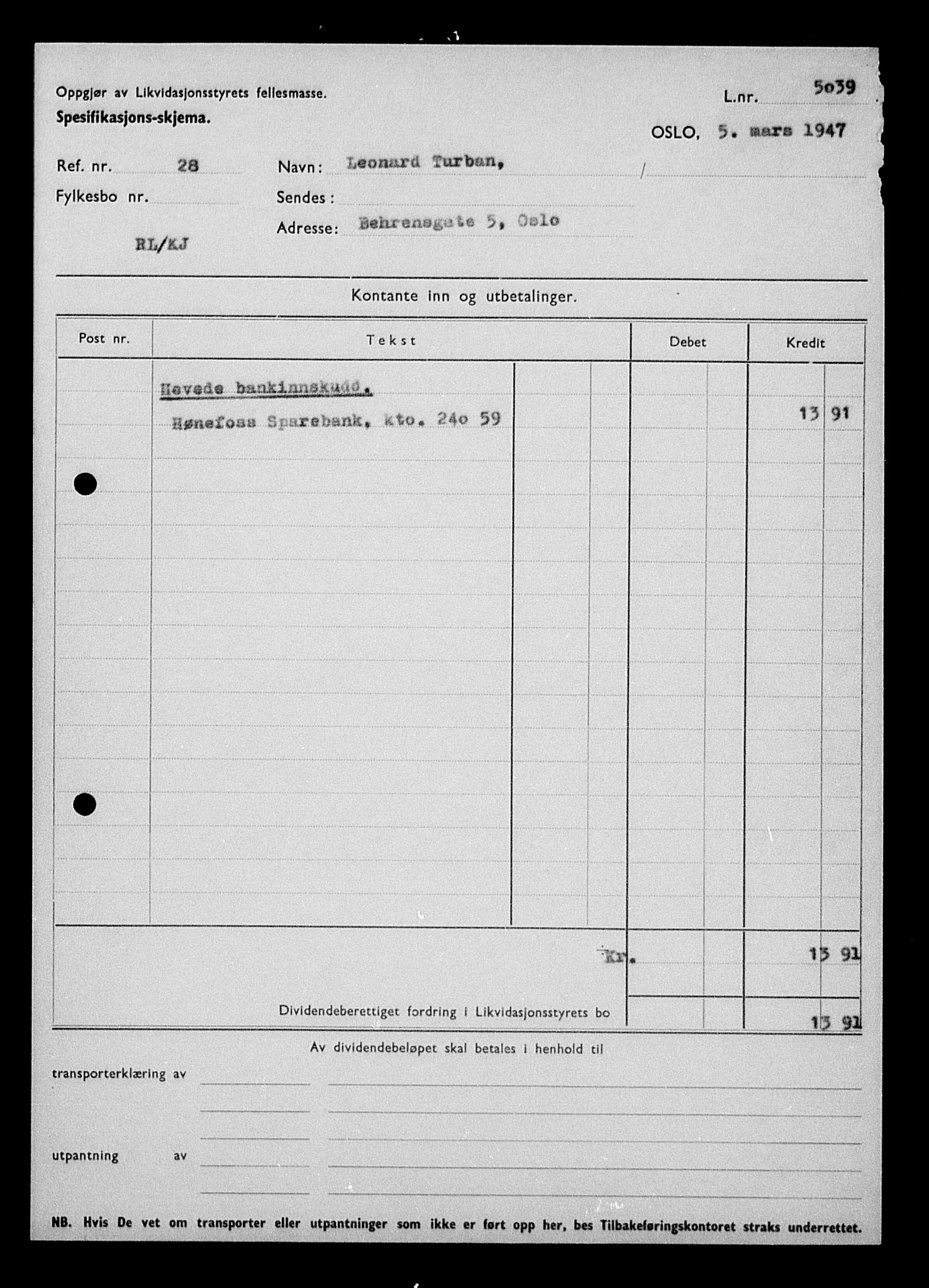 Justisdepartementet, Tilbakeføringskontoret for inndratte formuer, AV/RA-S-1564/H/Hc/Hcc/L0984: --, 1945-1947, s. 597