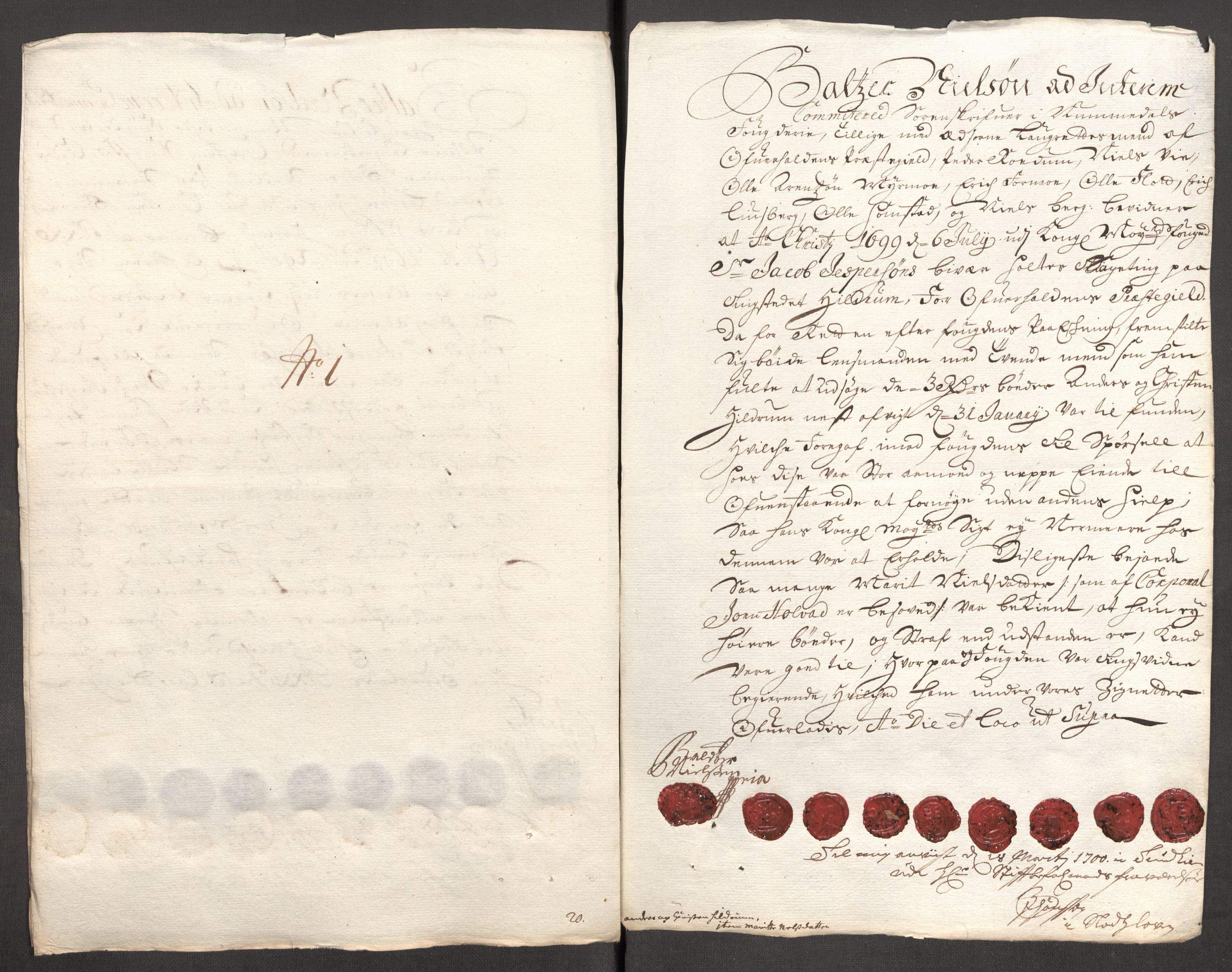 Rentekammeret inntil 1814, Reviderte regnskaper, Fogderegnskap, AV/RA-EA-4092/R64/L4426: Fogderegnskap Namdal, 1699-1700, s. 158