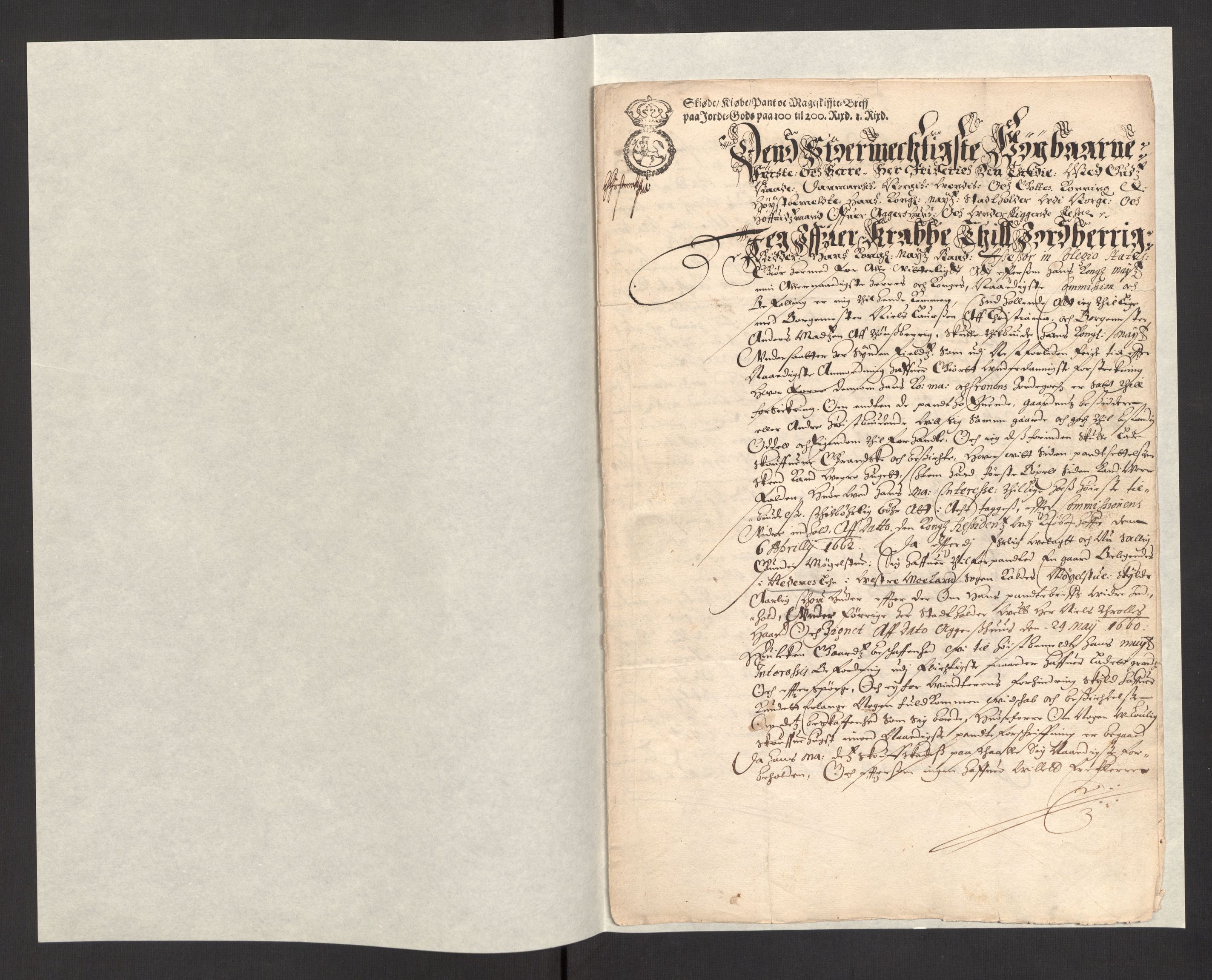 Rentekammeret, Kammerkanselliet, RA/EA-3111/G/Gg/Ggj/Ggja/L0001a: Skjøter utstedt av myndigheter i Norge og senere ombyttet med kongelige konfirmasjonsskjøter, 1663-1669, s. 265